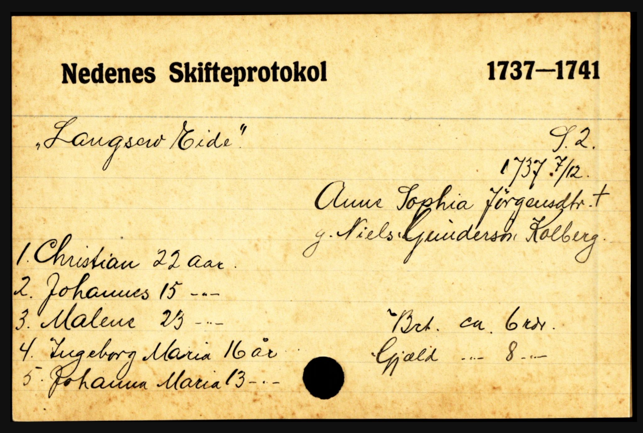 Nedenes sorenskriveri før 1824, AV/SAK-1221-0007/H, p. 16951