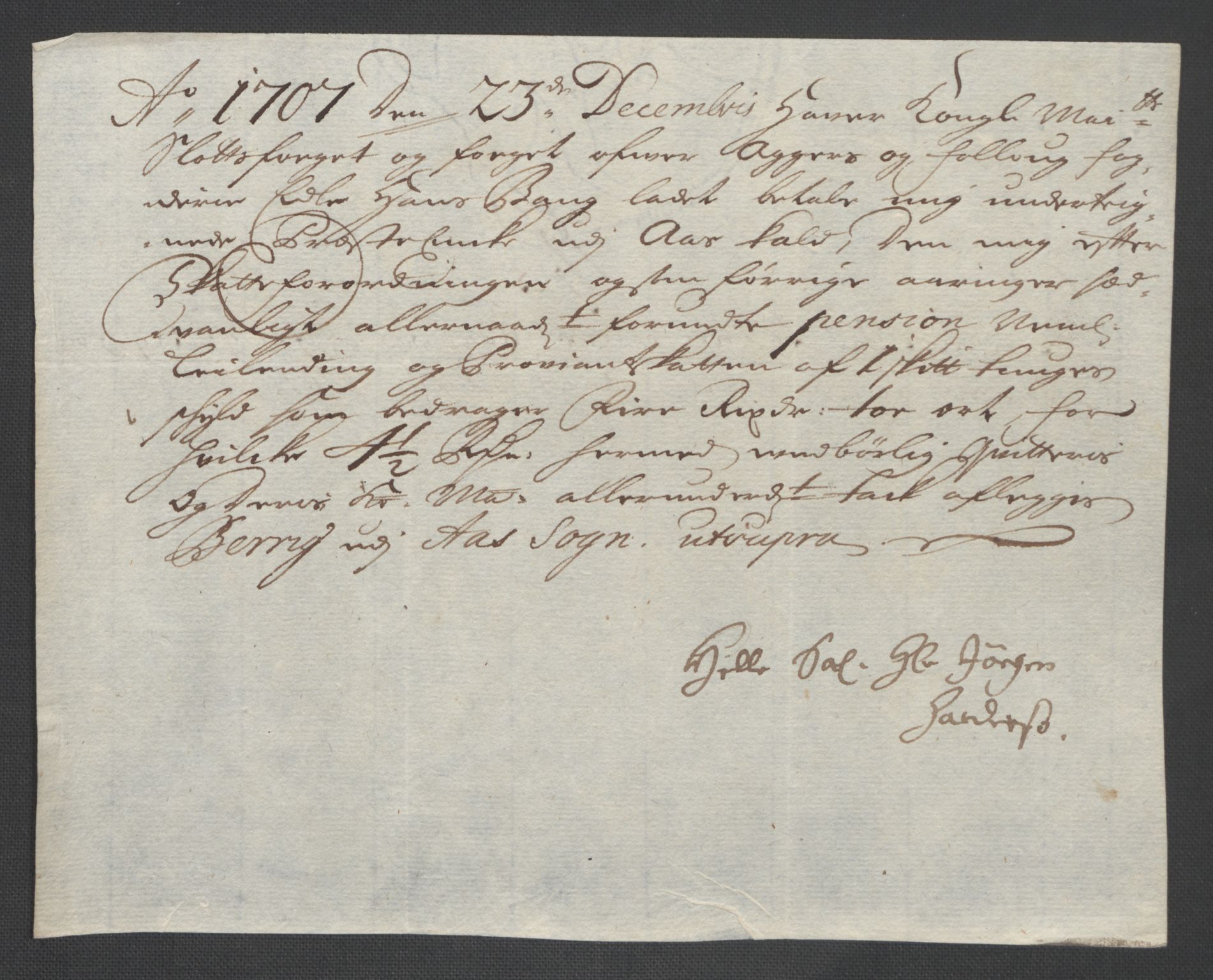 Rentekammeret inntil 1814, Reviderte regnskaper, Fogderegnskap, AV/RA-EA-4092/R10/L0447: Fogderegnskap Aker og Follo, 1707-1709, p. 166