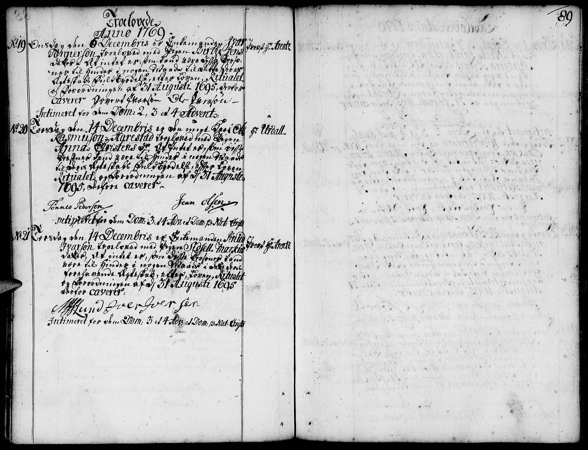 Domkirken sokneprestkontor, SAST/A-101812/001/30/30BA/L0004: Parish register (official) no. A 4, 1744-1782, p. 89