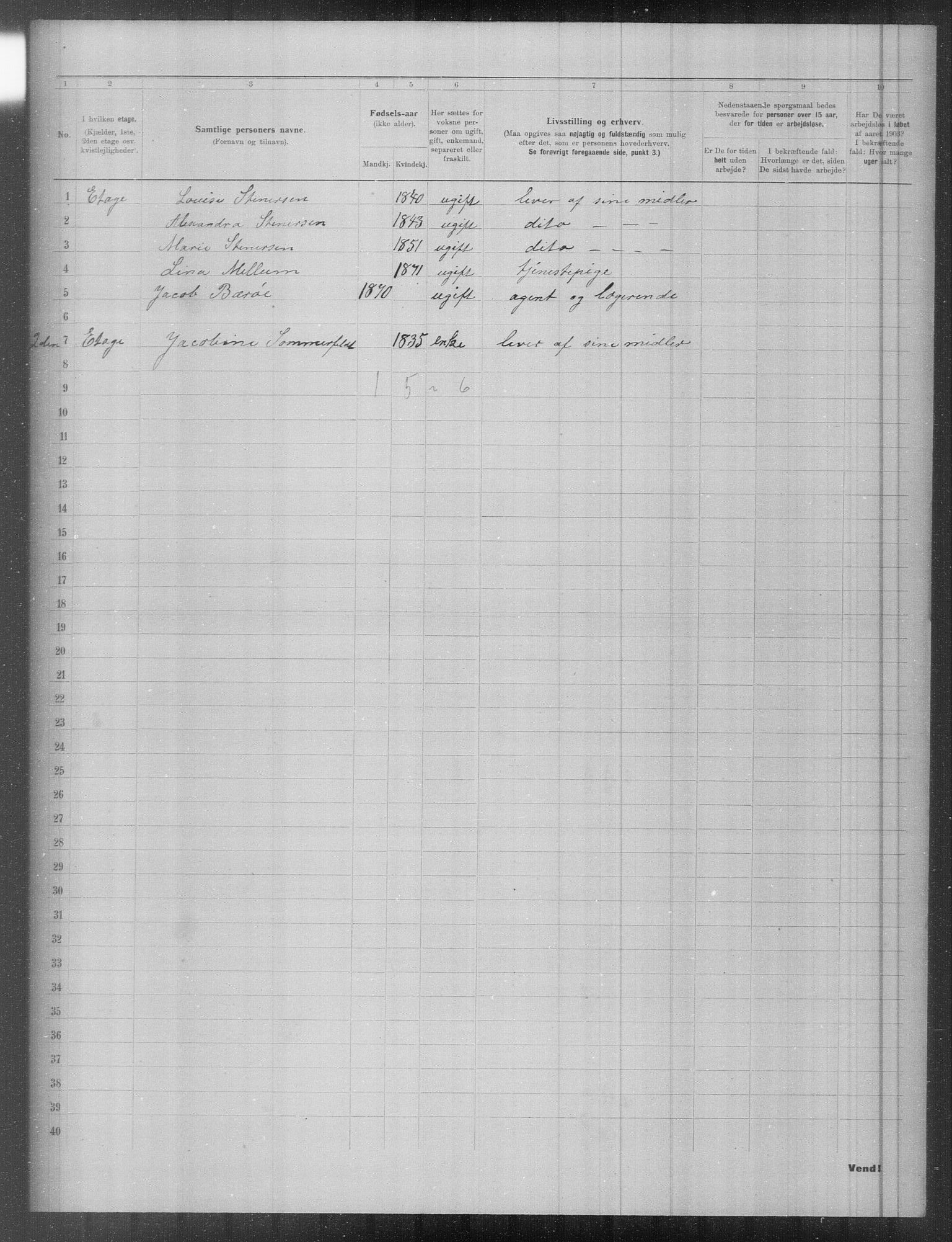 OBA, Municipal Census 1903 for Kristiania, 1903, p. 4192