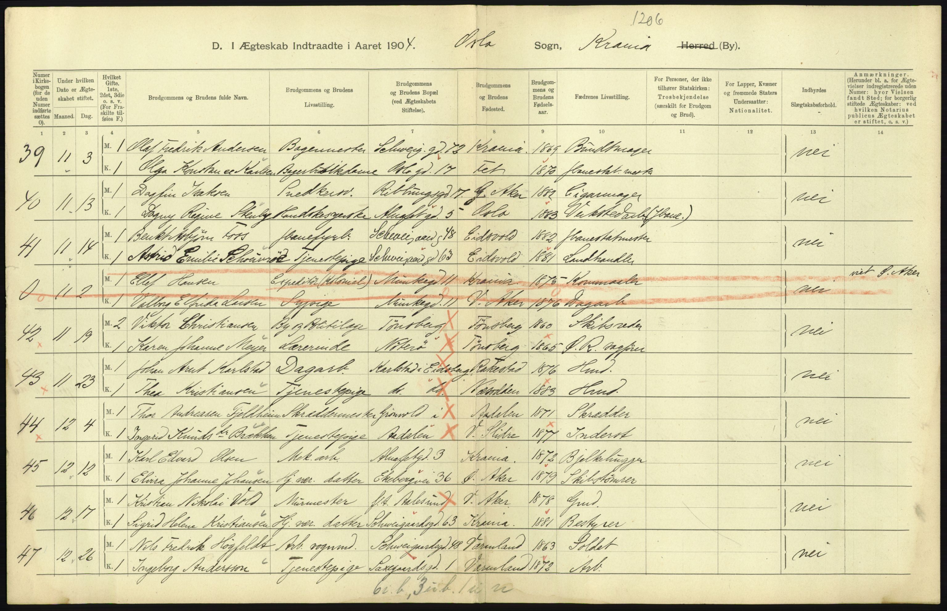 Statistisk sentralbyrå, Sosiodemografiske emner, Befolkning, AV/RA-S-2228/D/Df/Dfa/Dfab/L0004: Kristiania: Gifte, døde, 1904, p. 193