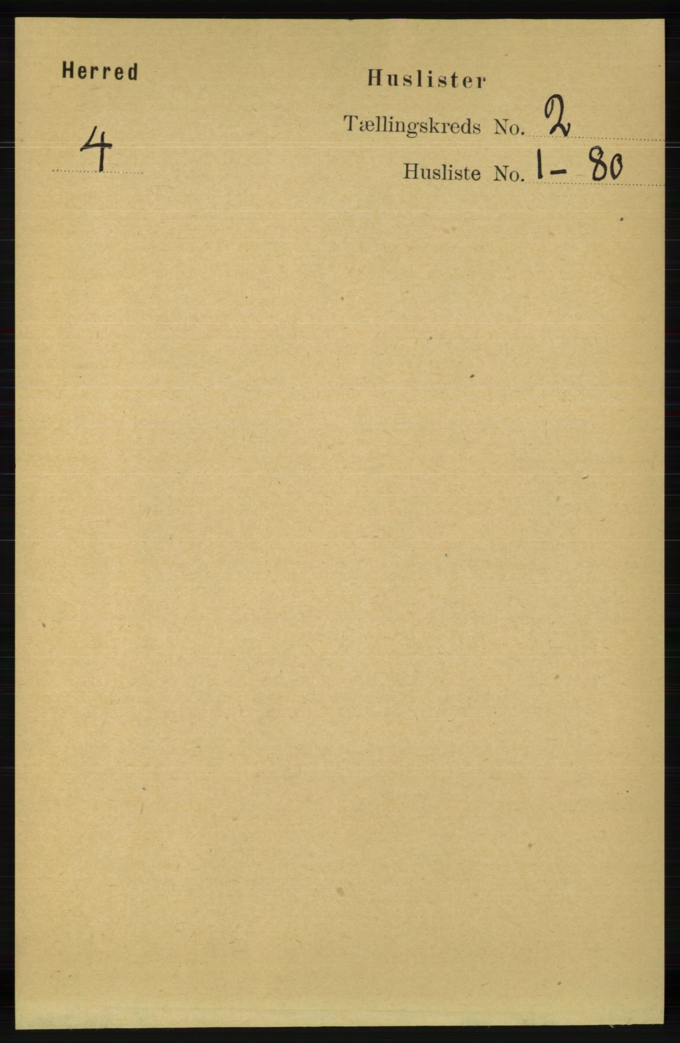 RA, 1891 census for 1039 Herad, 1891, p. 437