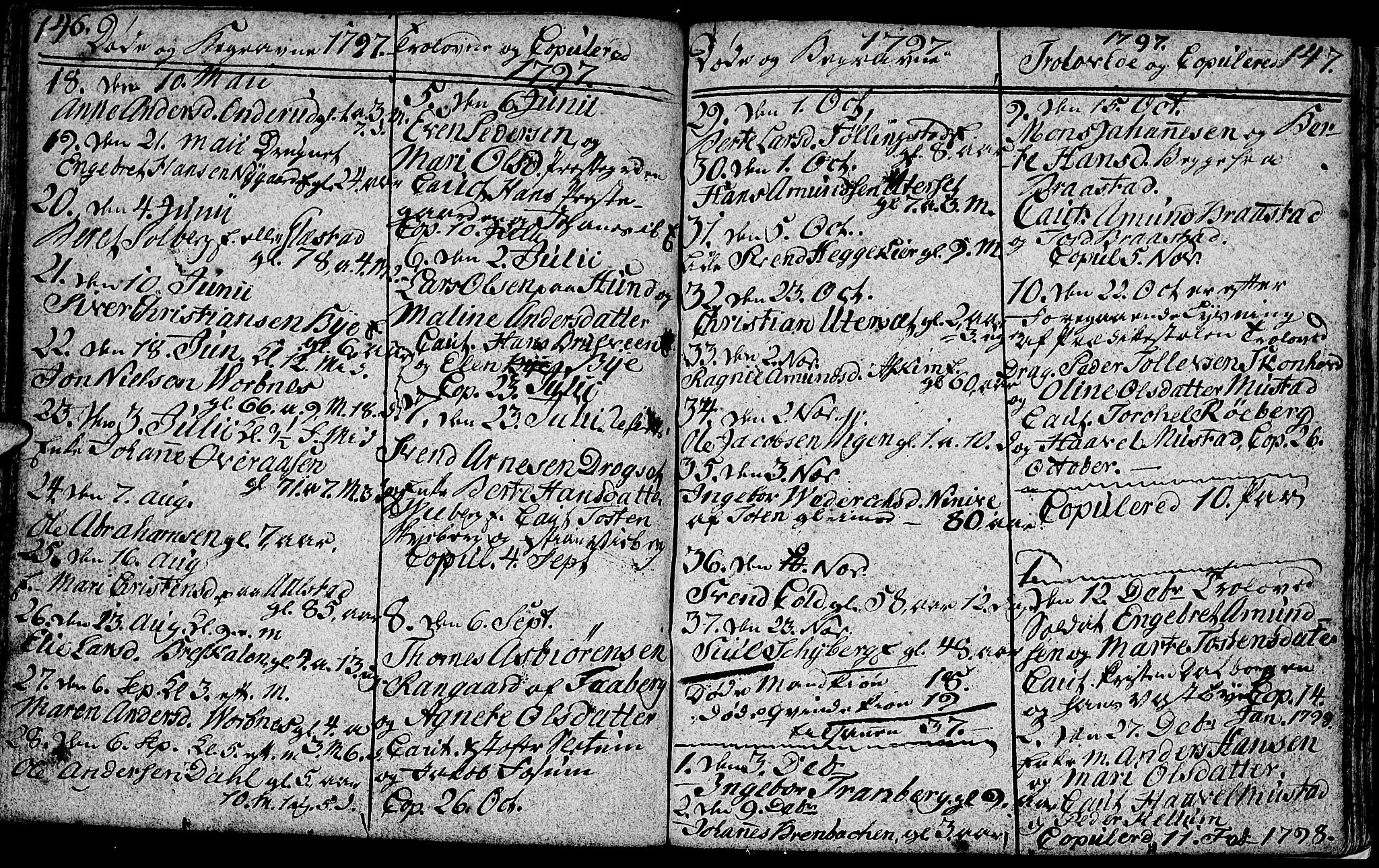 Vardal prestekontor, AV/SAH-PREST-100/H/Ha/Hab/L0002: Parish register (copy) no. 2, 1790-1803, p. 146-147