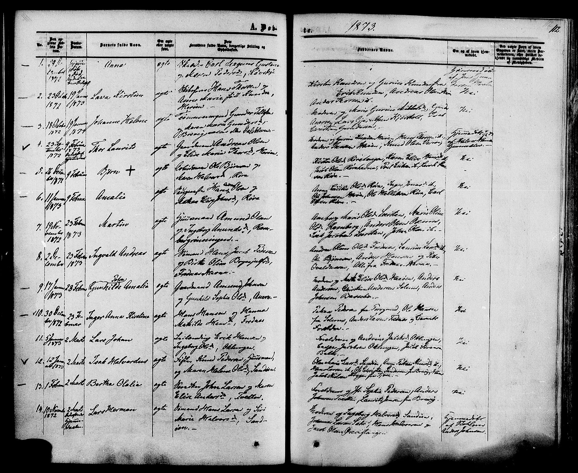 Eidanger kirkebøker, SAKO/A-261/F/Fa/L0010: Parish register (official) no. 10, 1859-1874, p. 112