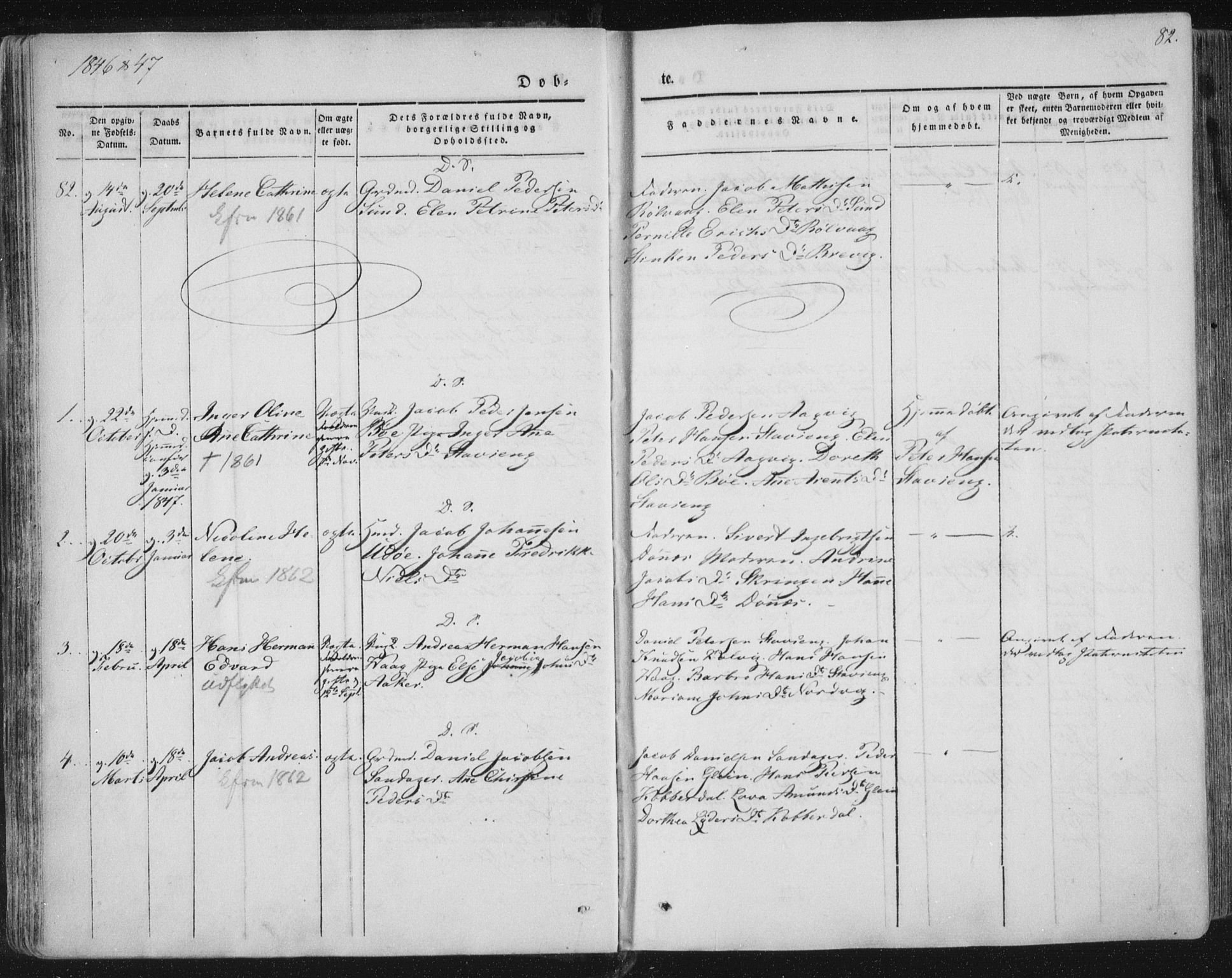 Ministerialprotokoller, klokkerbøker og fødselsregistre - Nordland, AV/SAT-A-1459/838/L0549: Parish register (official) no. 838A07, 1840-1854, p. 82