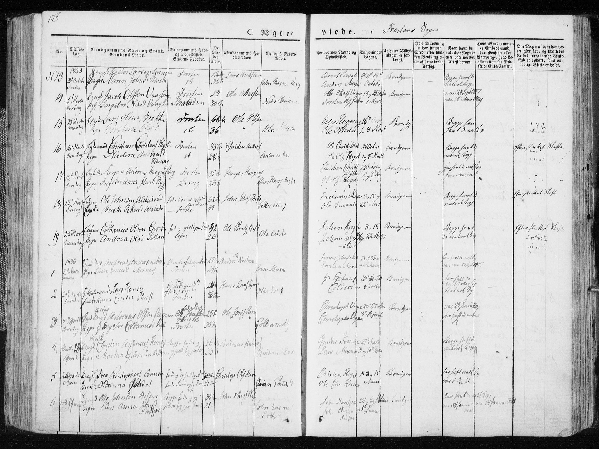 Ministerialprotokoller, klokkerbøker og fødselsregistre - Nord-Trøndelag, SAT/A-1458/713/L0114: Parish register (official) no. 713A05, 1827-1839, p. 175