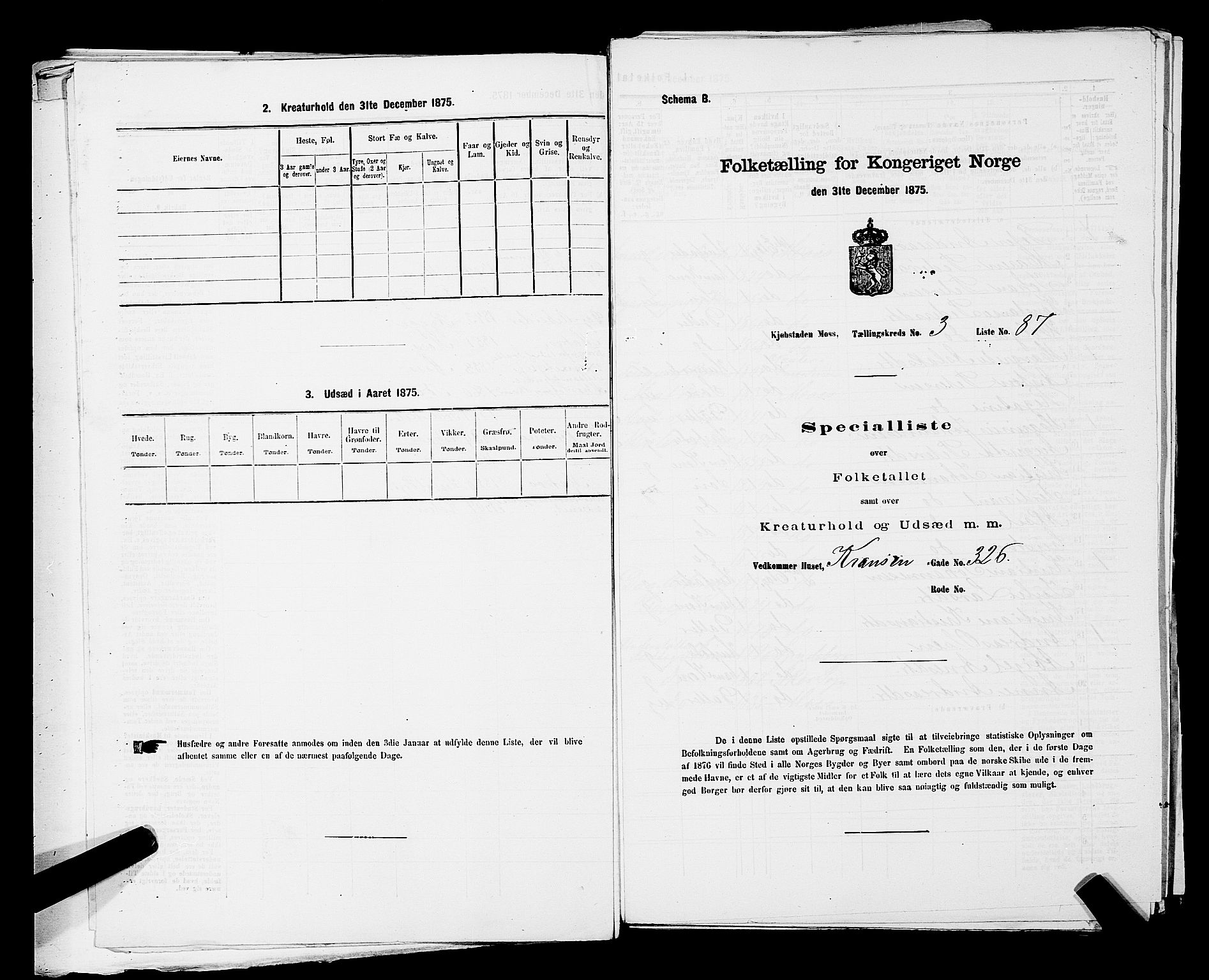 RA, 1875 census for 0104B Moss/Moss, 1875, p. 384