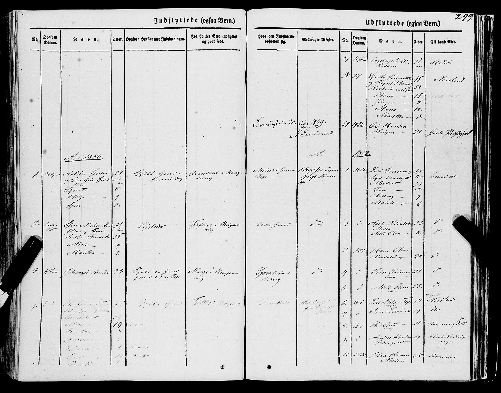 Ulvik sokneprestembete, SAB/A-78801/H/Haa: Parish register (official) no. A 12, 1839-1853, p. 299