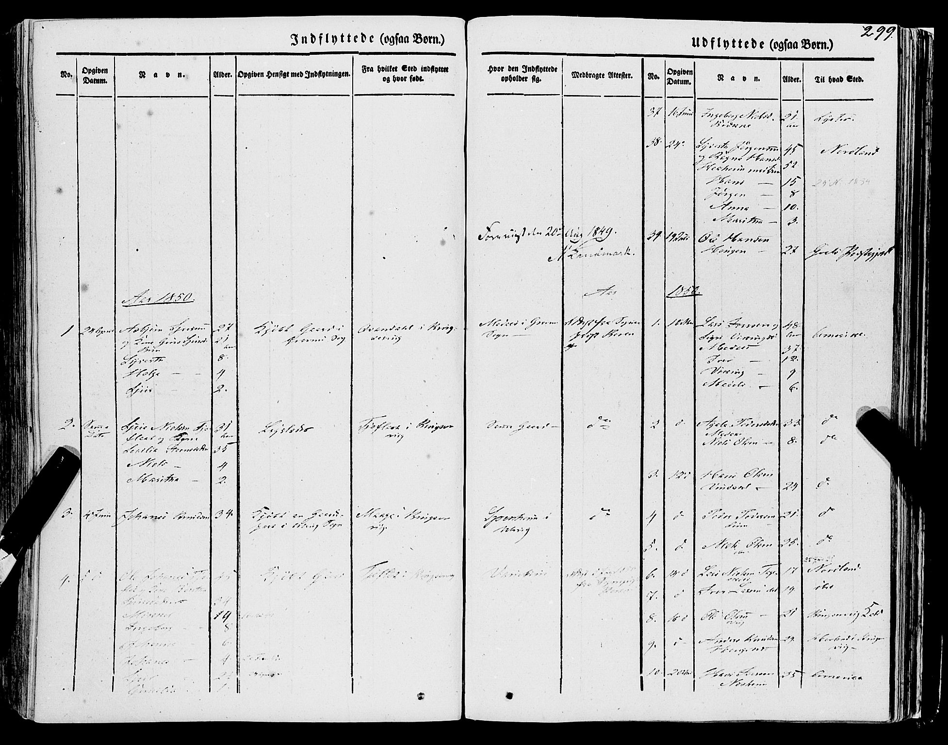 Ulvik sokneprestembete, AV/SAB-A-78801/H/Haa: Parish register (official) no. A 12, 1839-1853, p. 299