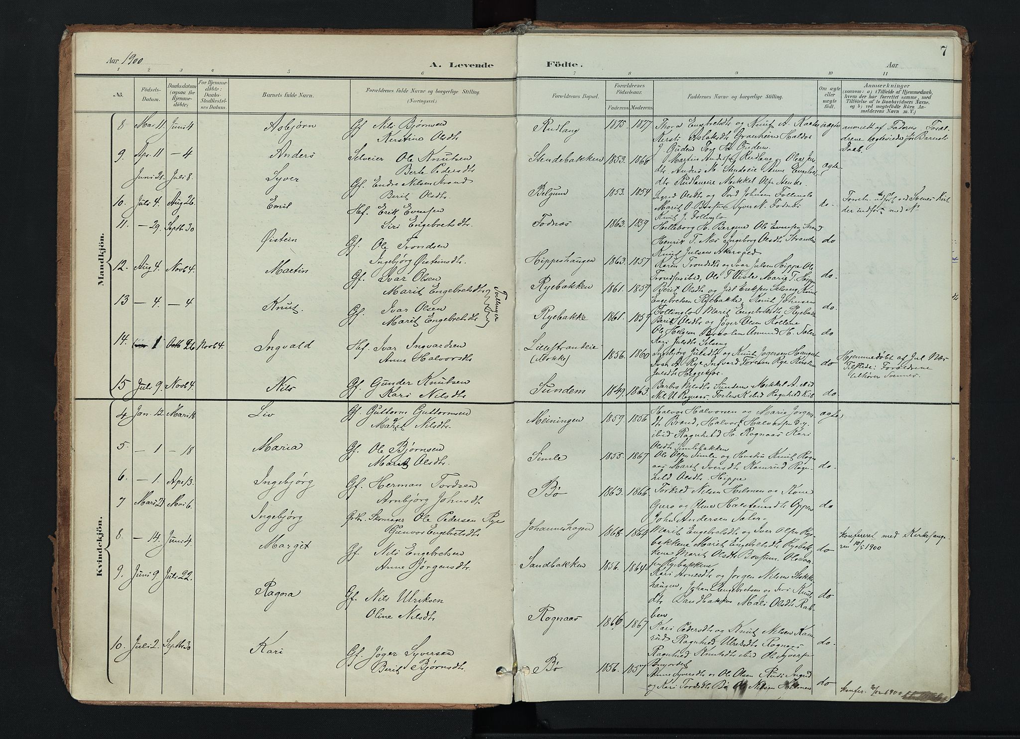 Nord-Aurdal prestekontor, AV/SAH-PREST-132/H/Ha/Haa/L0017: Parish register (official) no. 17, 1897-1926, p. 7