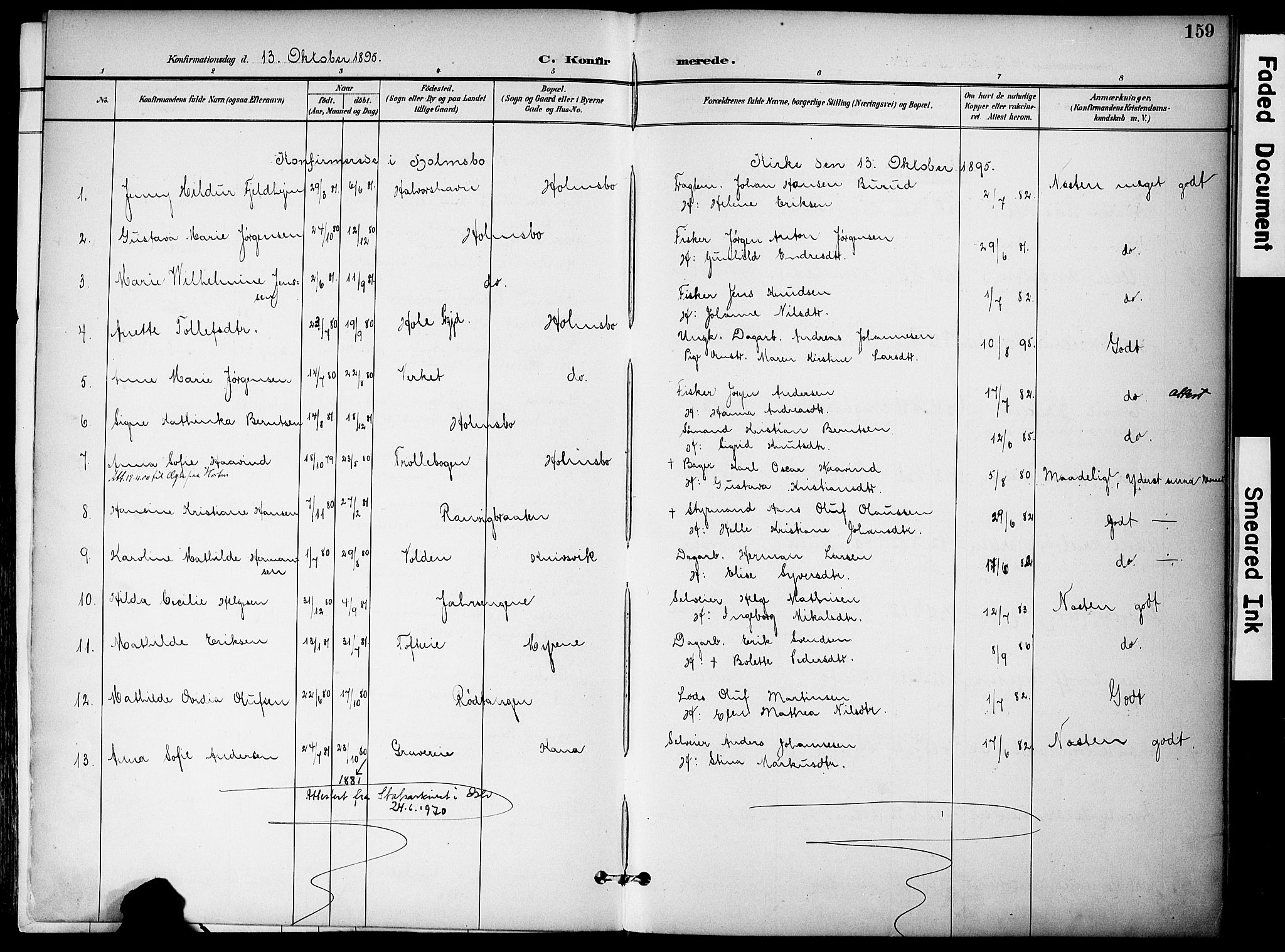 Hurum kirkebøker, AV/SAKO-A-229/F/Fa/L0015: Parish register (official) no. 15, 1896-1908, p. 159