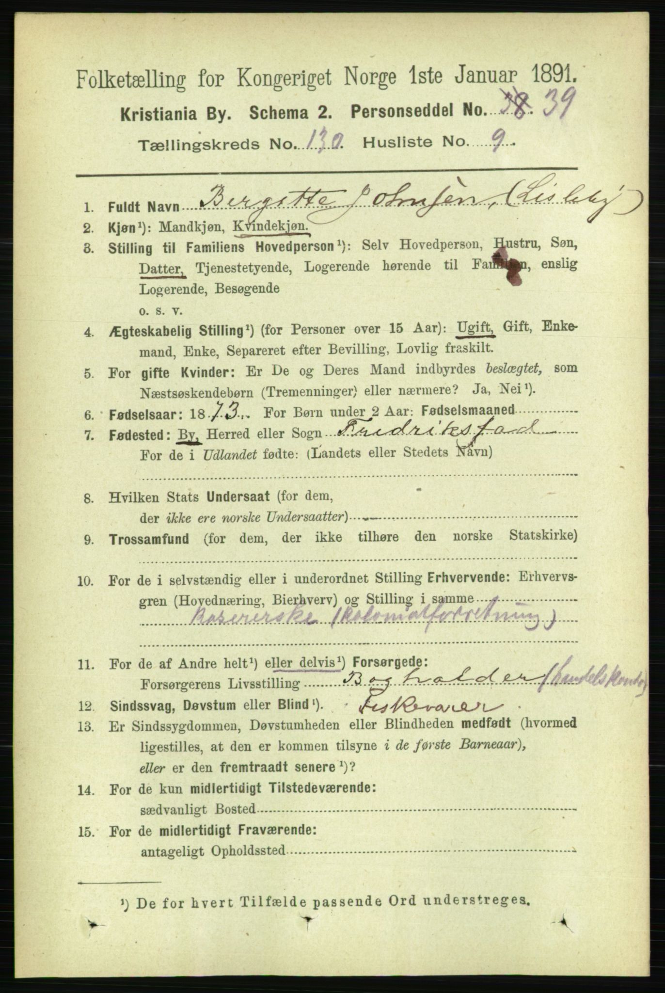 RA, 1891 census for 0301 Kristiania, 1891, p. 70277