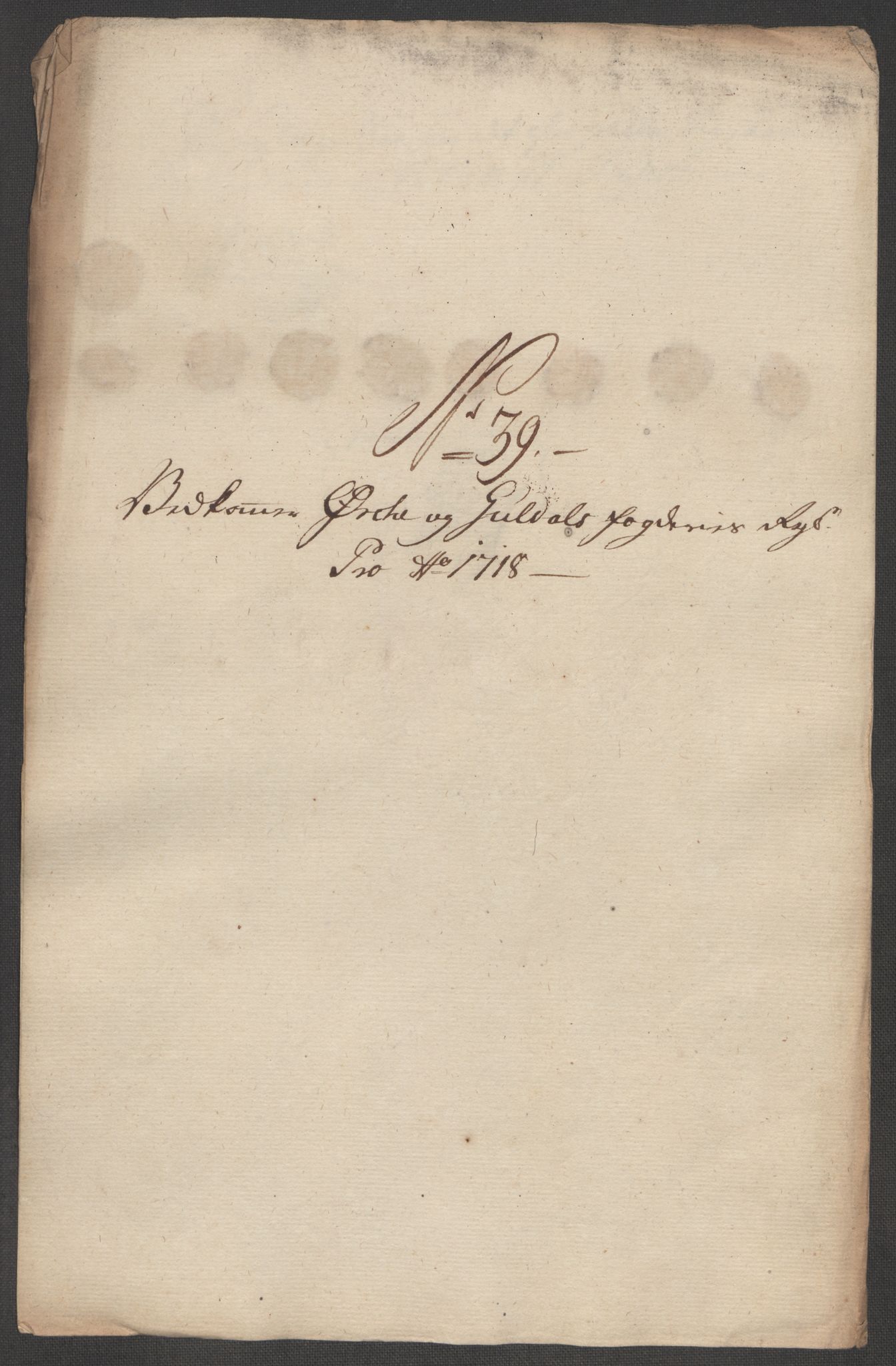 Rentekammeret inntil 1814, Reviderte regnskaper, Fogderegnskap, AV/RA-EA-4092/R60/L3971: Fogderegnskap Orkdal og Gauldal, 1718, p. 273