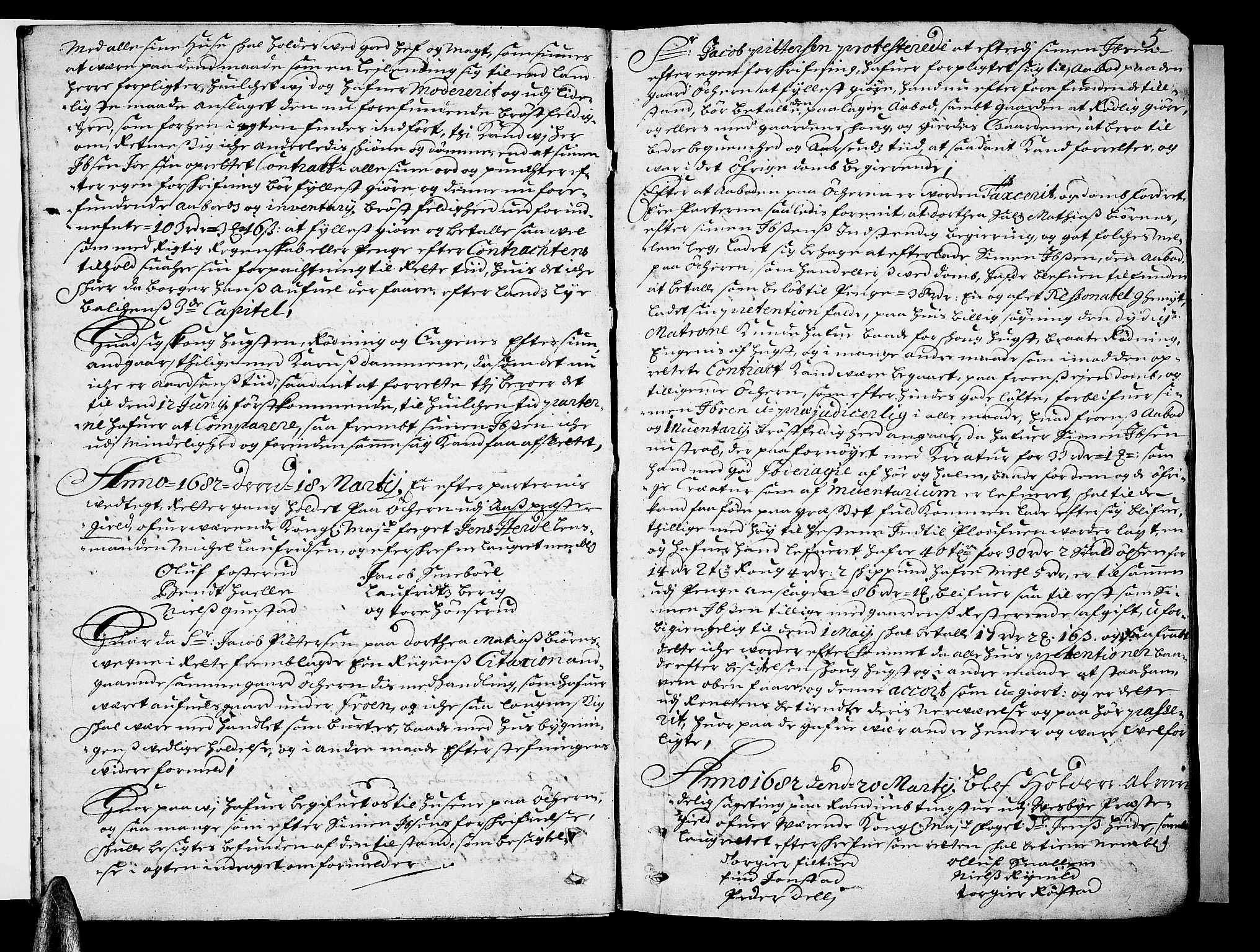Follo sorenskriveri, AV/SAO-A-10274/F/Fb/Fba/L0019: Tingbok, 1682-1687, p. 4b-5a