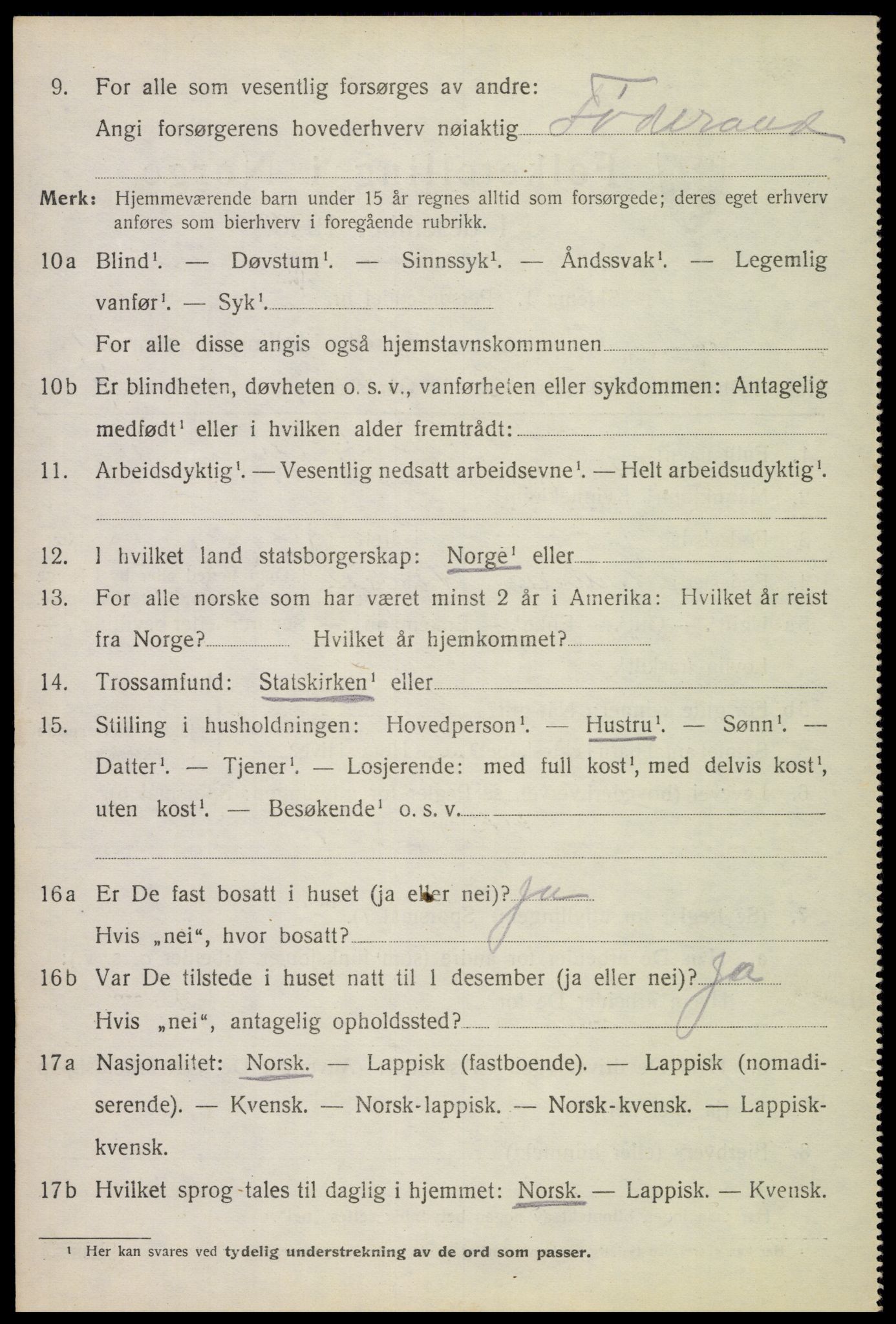 SAT, 1920 census for Hadsel, 1920, p. 8163