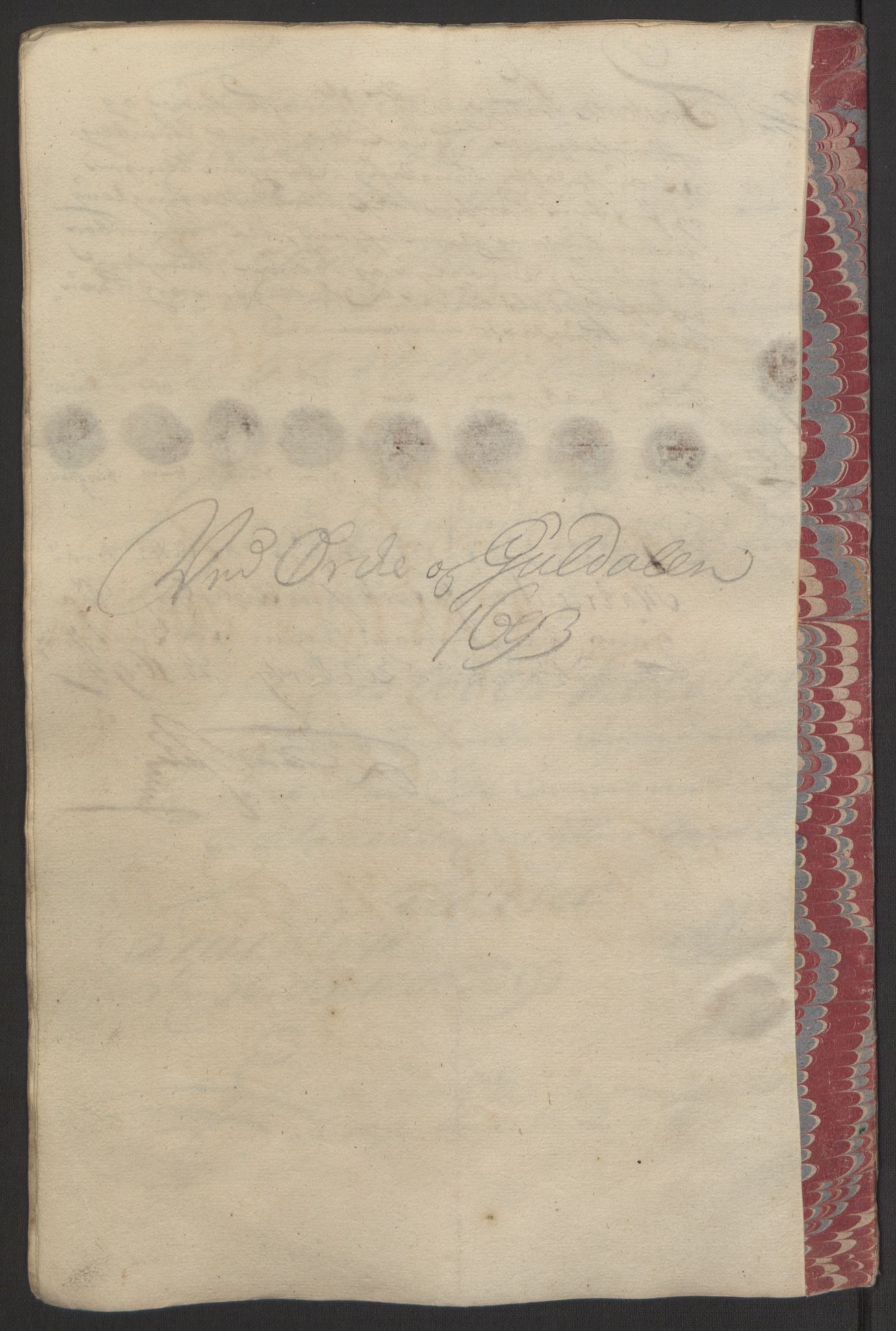 Rentekammeret inntil 1814, Reviderte regnskaper, Fogderegnskap, RA/EA-4092/R58/L3938: Fogderegnskap Orkdal, 1693, p. 94