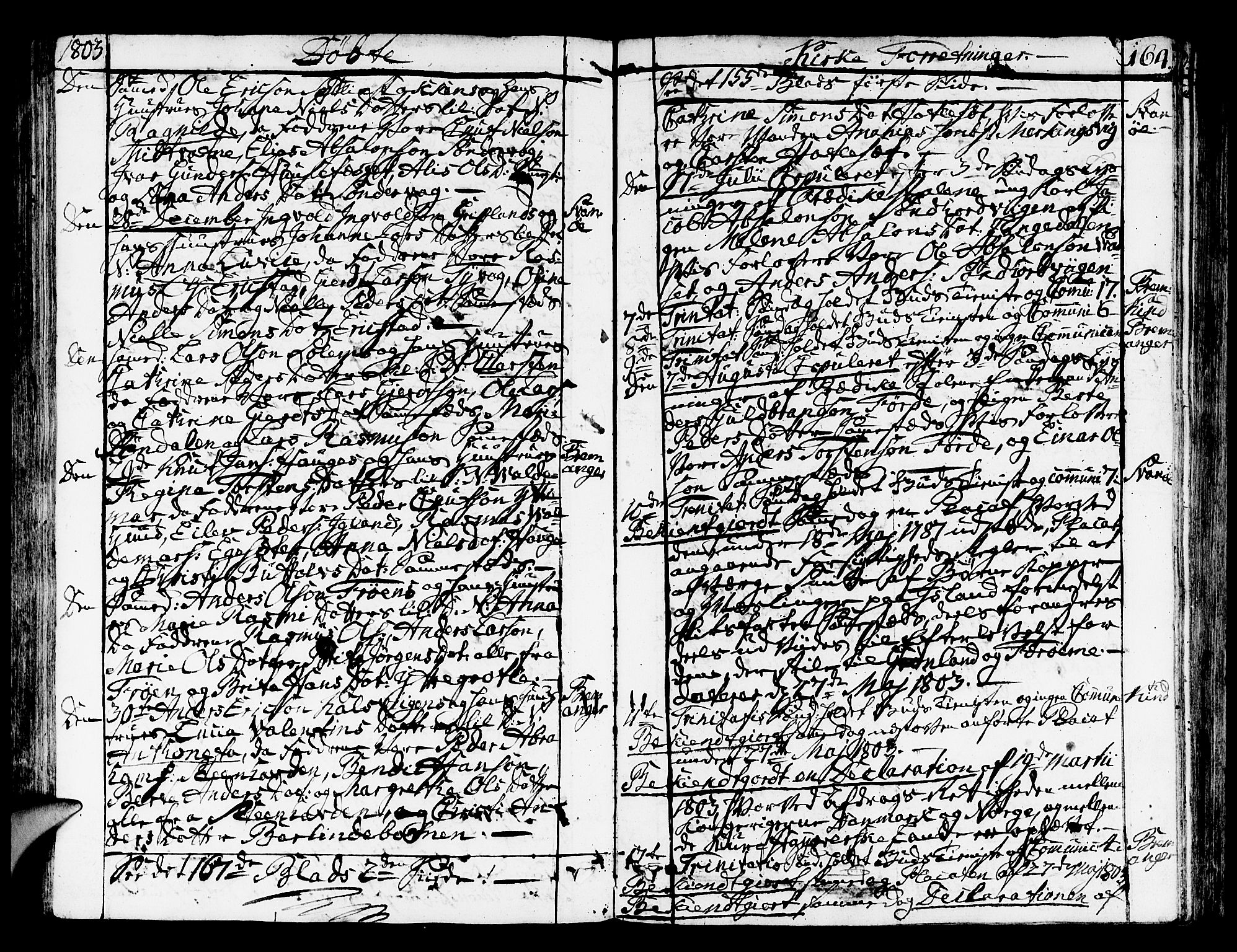 Kinn sokneprestembete, SAB/A-80801/H/Haa/Haaa/L0003: Parish register (official) no. A 3, 1785-1821, p. 164