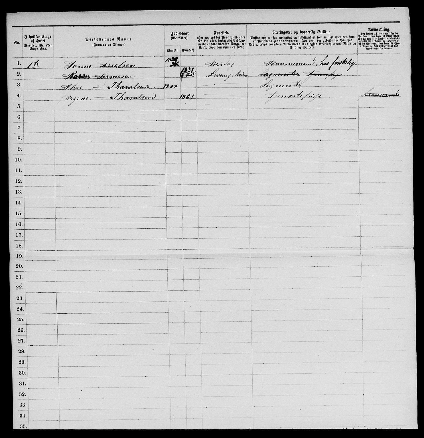 SAKO, 1885 census for 0801 Kragerø, 1885, p. 318