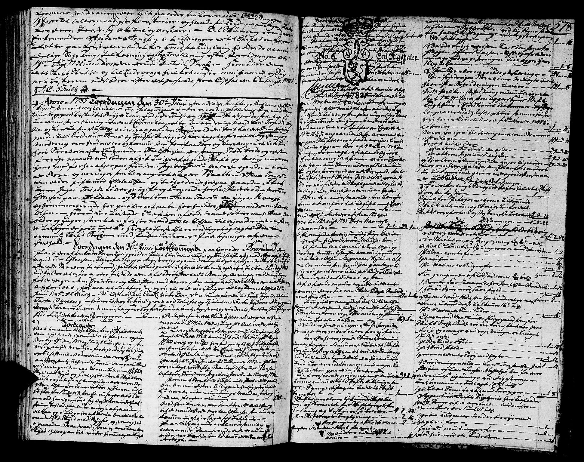 Østerdalen sorenskriveri, SAH/TING-032/J/Ja/L0004: Skifteprotokoll, 1781-1785, p. 577b-578a