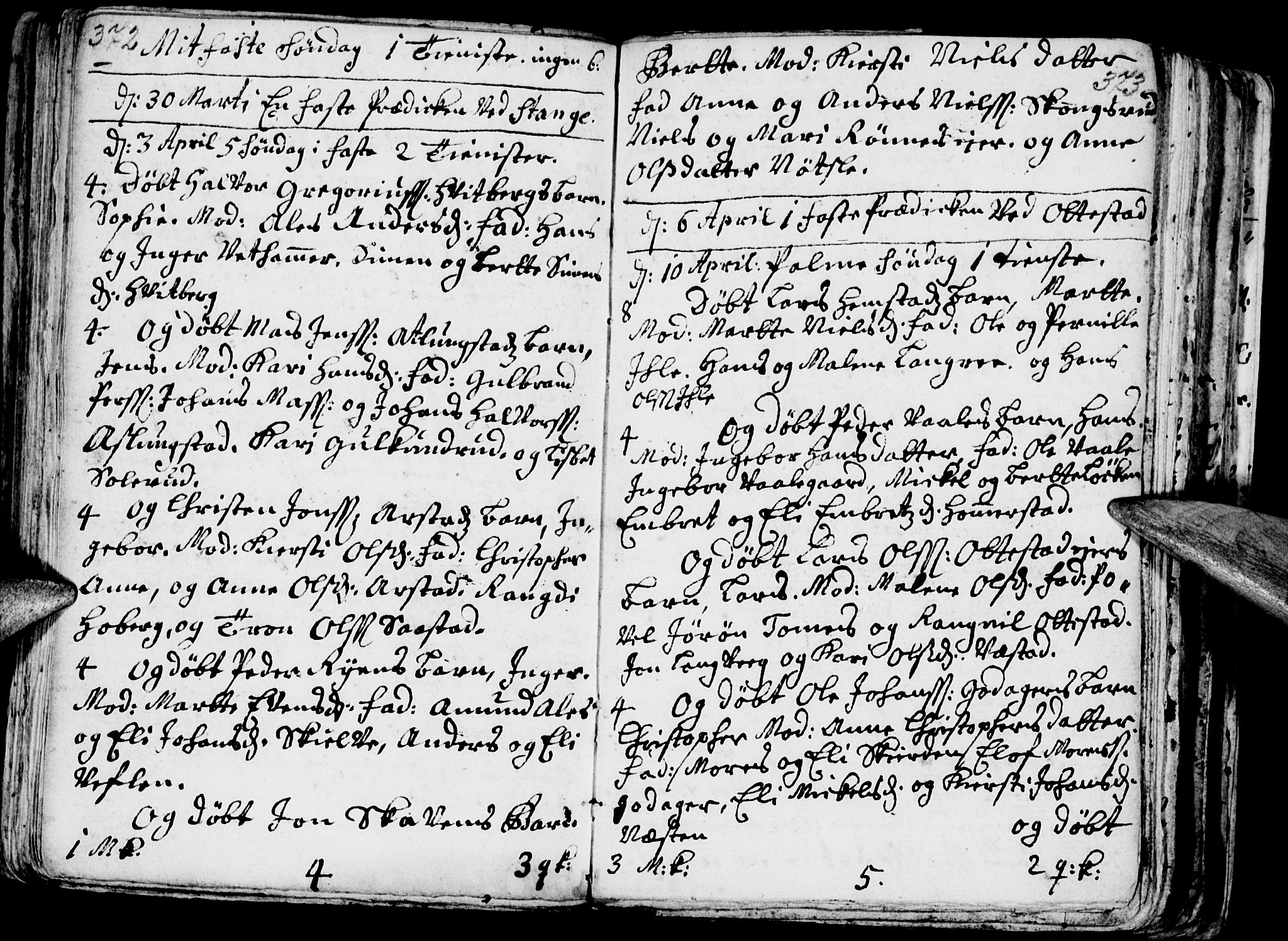 Stange prestekontor, AV/SAH-PREST-002/K/L0002: Parish register (official) no. 2, 1724-1740, p. 372-373