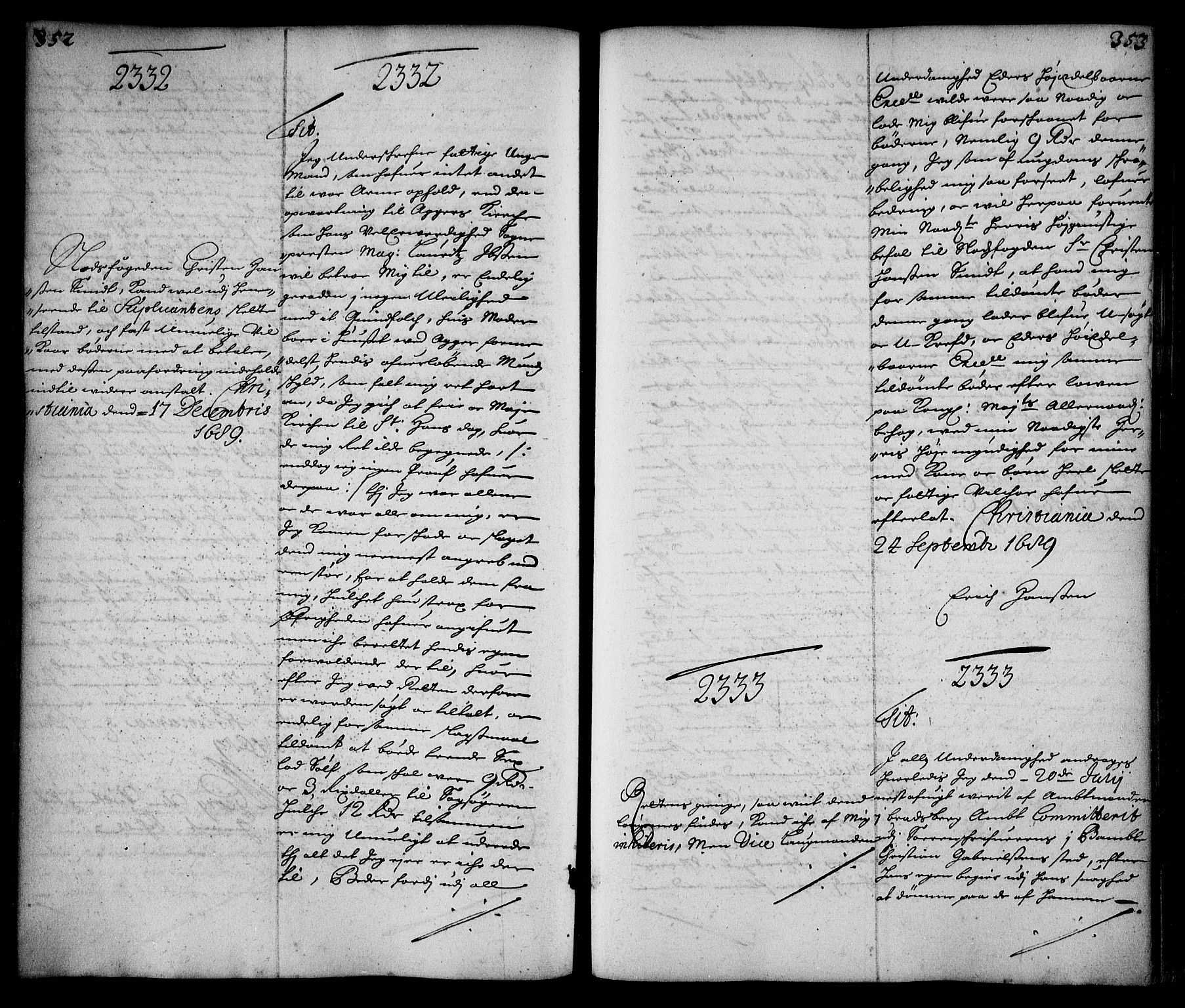 Stattholderembetet 1572-1771, AV/RA-EA-2870/Ae/L0007: Supplikasjons- og resolusjonsprotokoll, 1689-1691, p. 352-353