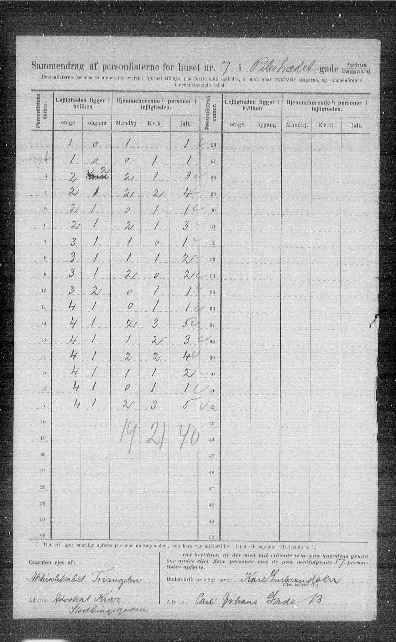 OBA, Municipal Census 1907 for Kristiania, 1907, p. 40349