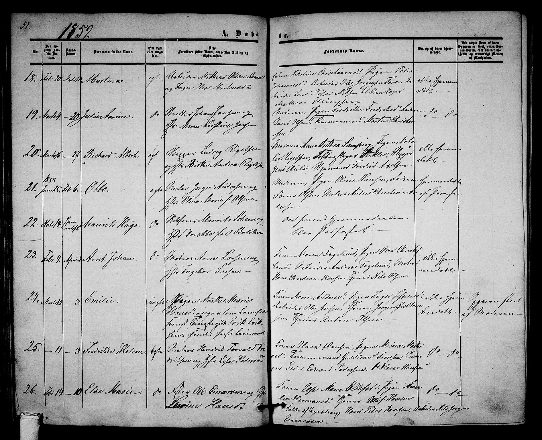 Tønsberg kirkebøker, AV/SAKO-A-330/G/Ga/L0003: Parish register (copy) no. 3, 1855-1864, p. 51