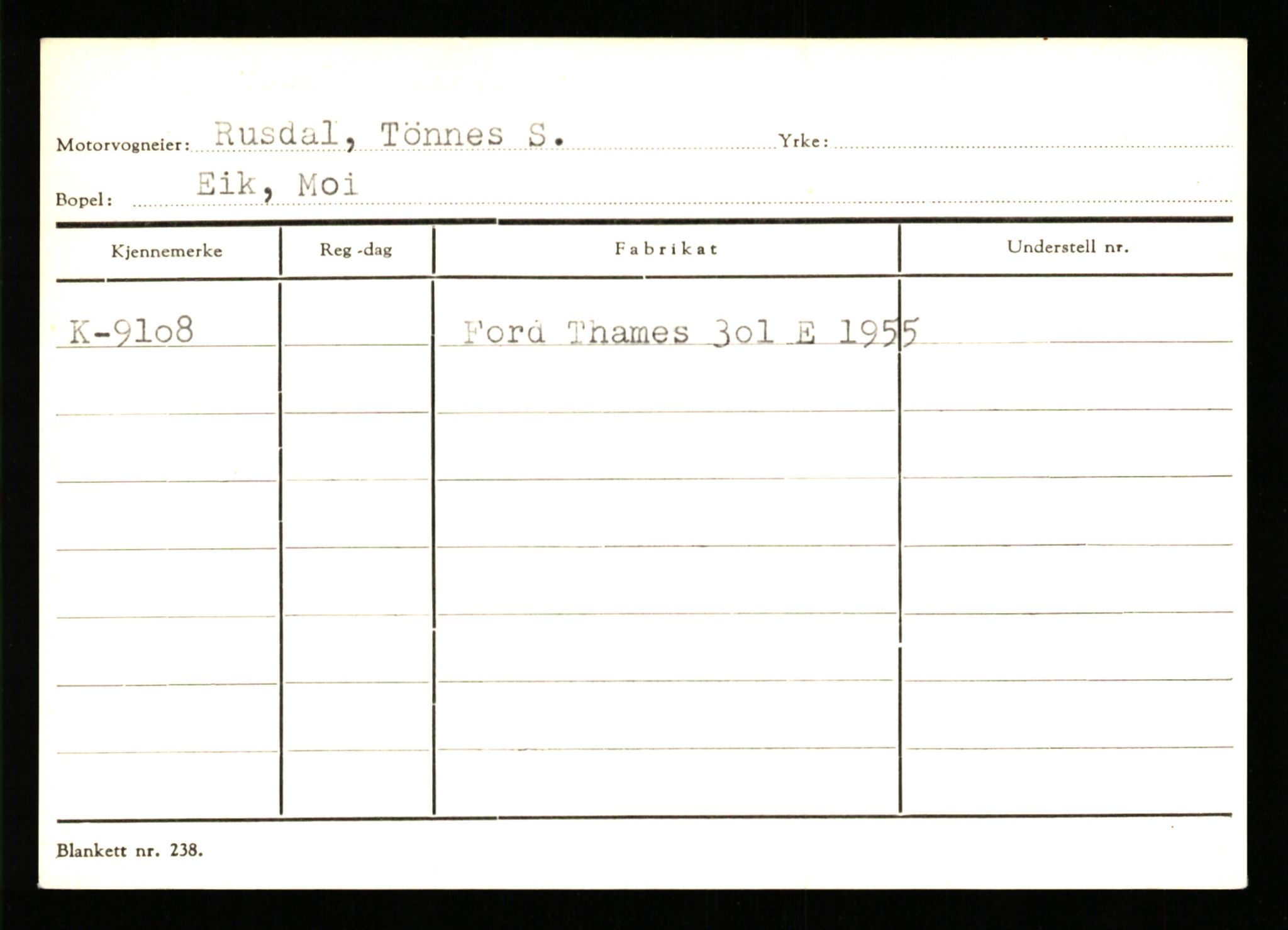 Stavanger trafikkstasjon, AV/SAST-A-101942/0/G/L0002: Registreringsnummer: 5791 - 10405, 1930-1971, p. 2203