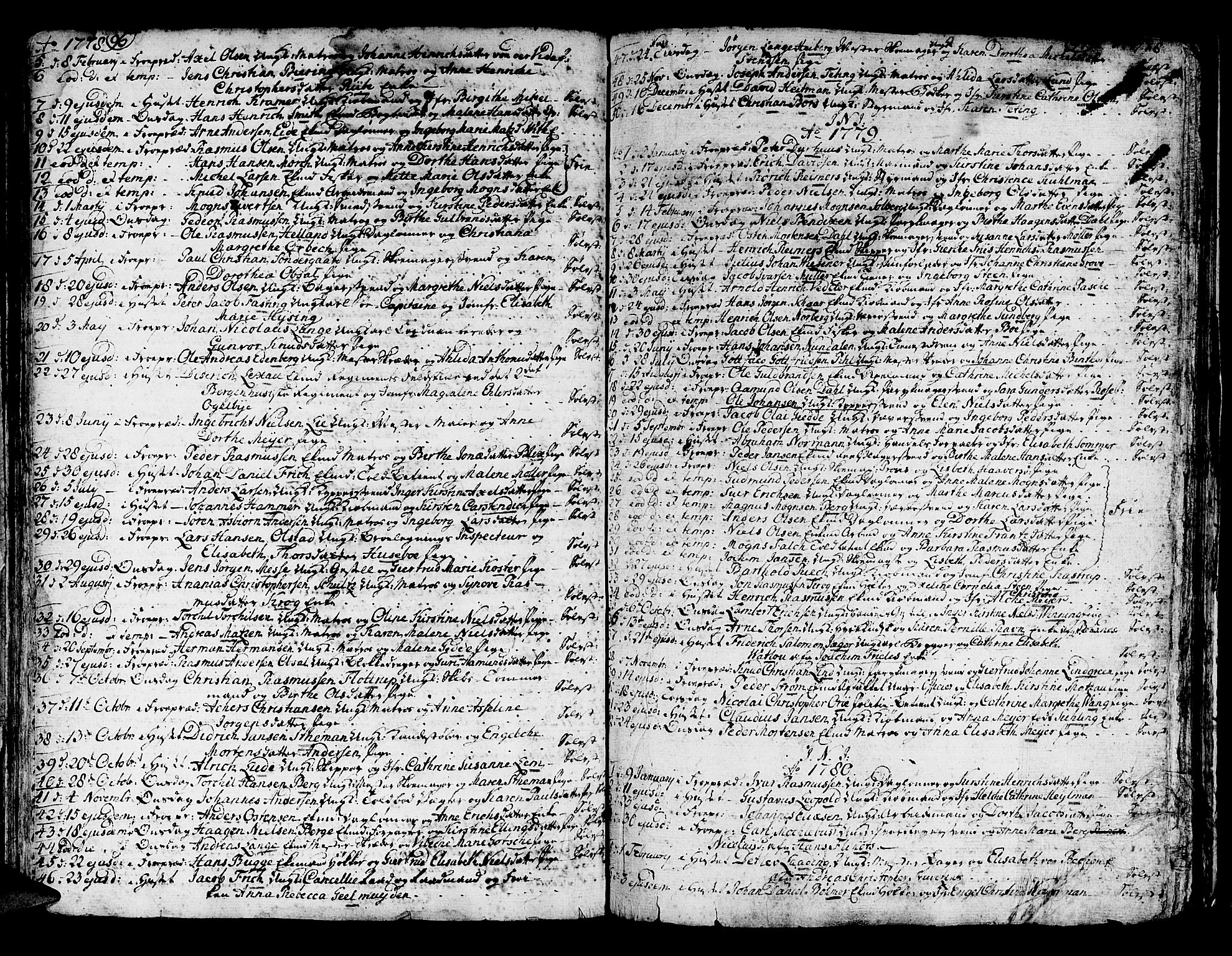 Domkirken sokneprestembete, SAB/A-74801/H/Haa/L0007: Parish register (official) no. A 7, 1725-1826, p. 96-97