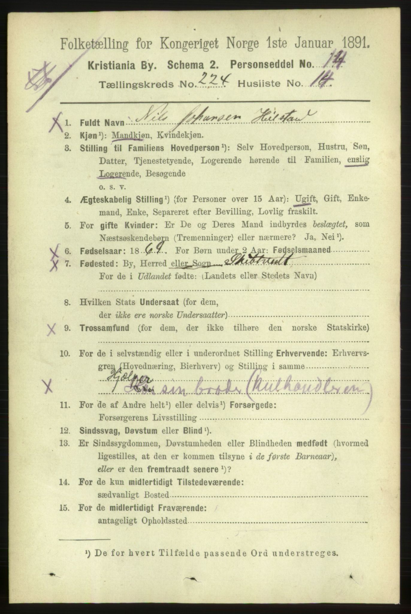 RA, 1891 census for 0301 Kristiania, 1891, p. 135759