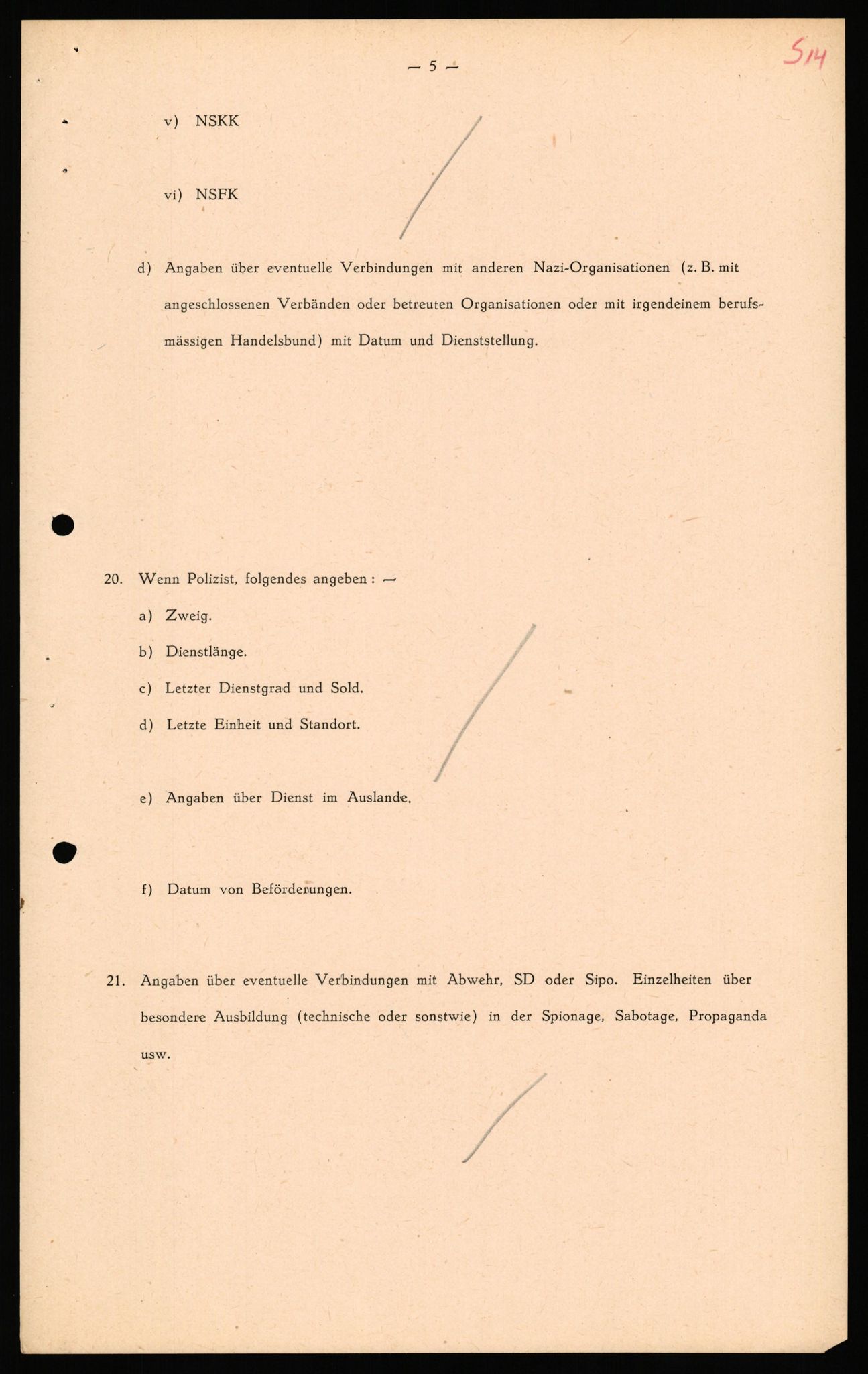 Forsvaret, Forsvarets overkommando II, AV/RA-RAFA-3915/D/Db/L0040: CI Questionaires. Tyske okkupasjonsstyrker i Norge. Østerrikere., 1945-1946, p. 231