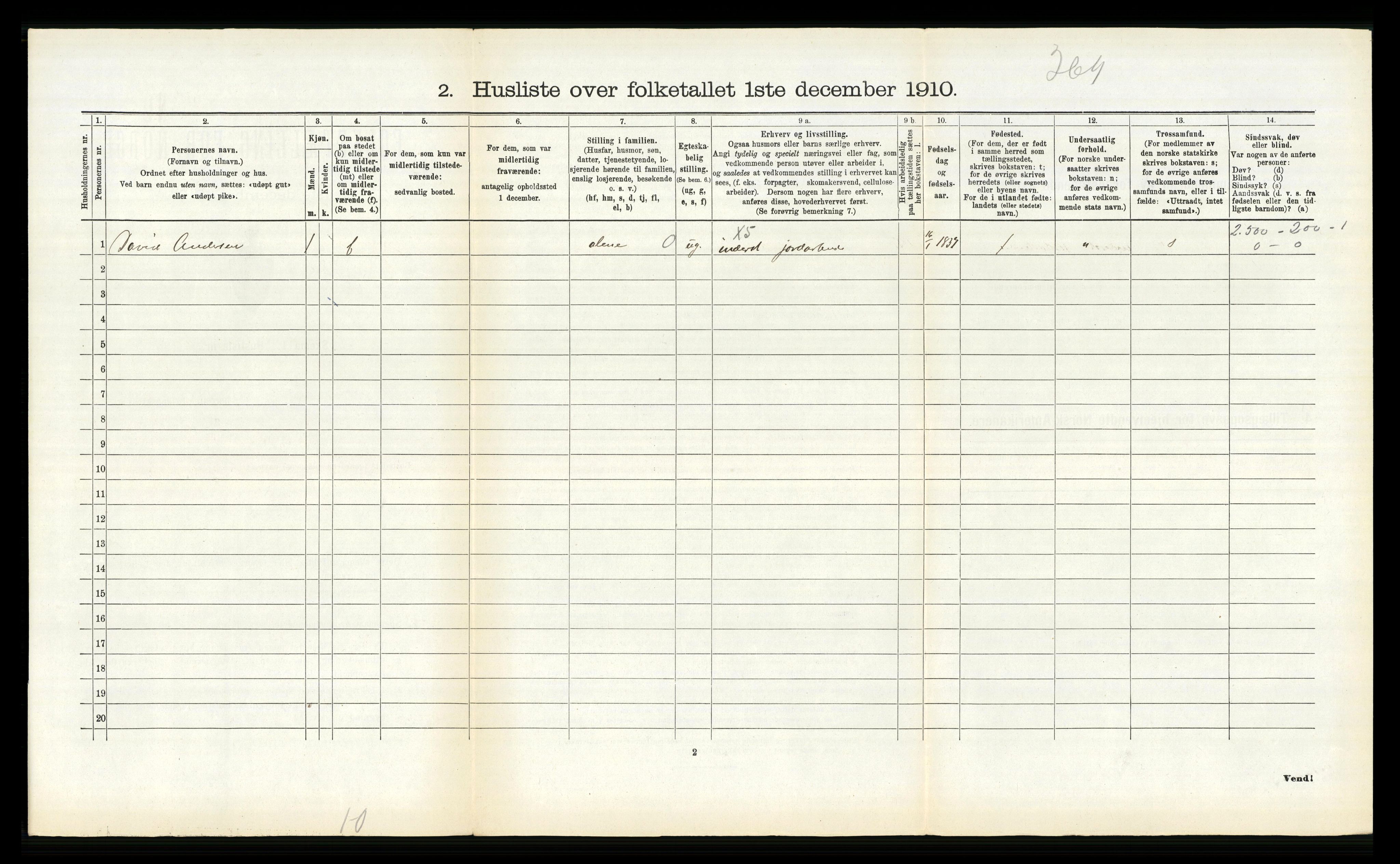 RA, 1910 census for Ytre Holmedal, 1910, p. 145