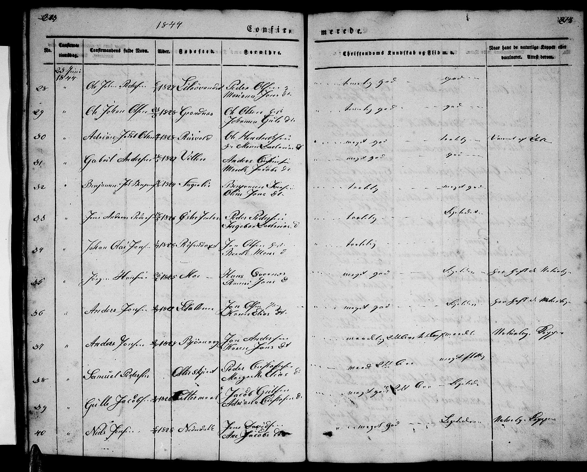 Ministerialprotokoller, klokkerbøker og fødselsregistre - Nordland, AV/SAT-A-1459/827/L0413: Parish register (copy) no. 827C02, 1842-1852, p. 213-214