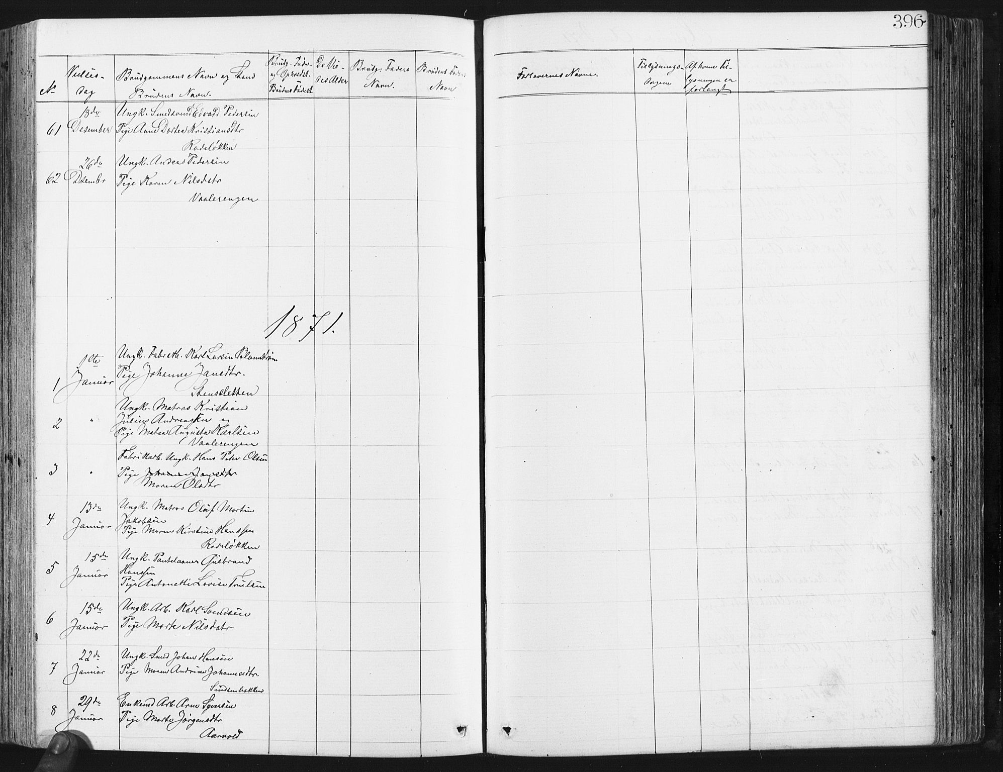 Østre Aker prestekontor Kirkebøker, SAO/A-10840/G/Ga/L0003: Parish register (copy) no. I 3, 1868-1913, p. 396