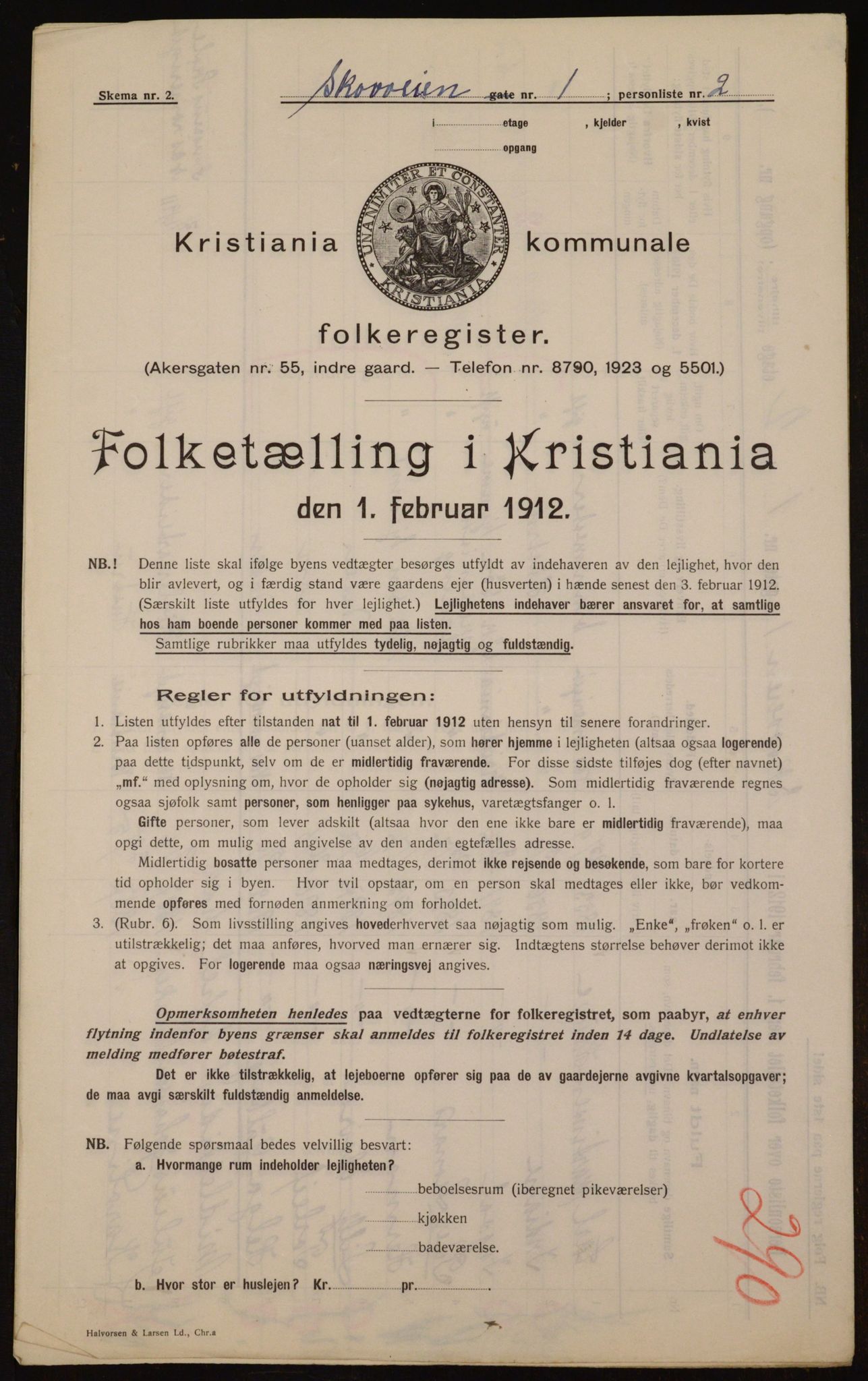 OBA, Municipal Census 1912 for Kristiania, 1912, p. 96669