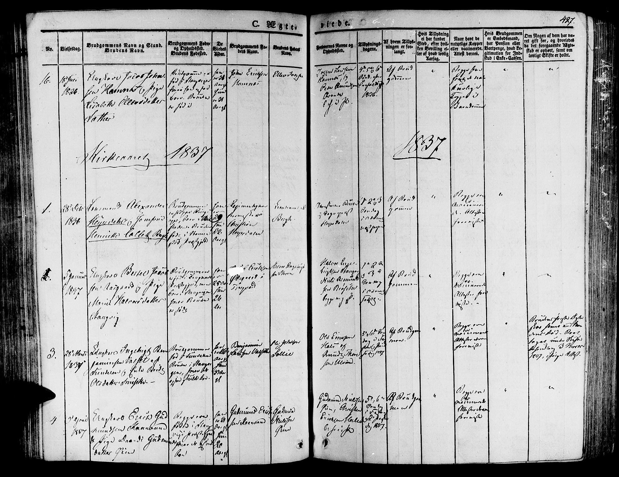 Ministerialprotokoller, klokkerbøker og fødselsregistre - Møre og Romsdal, SAT/A-1454/592/L1024: Parish register (official) no. 592A03 /1, 1831-1849, p. 427