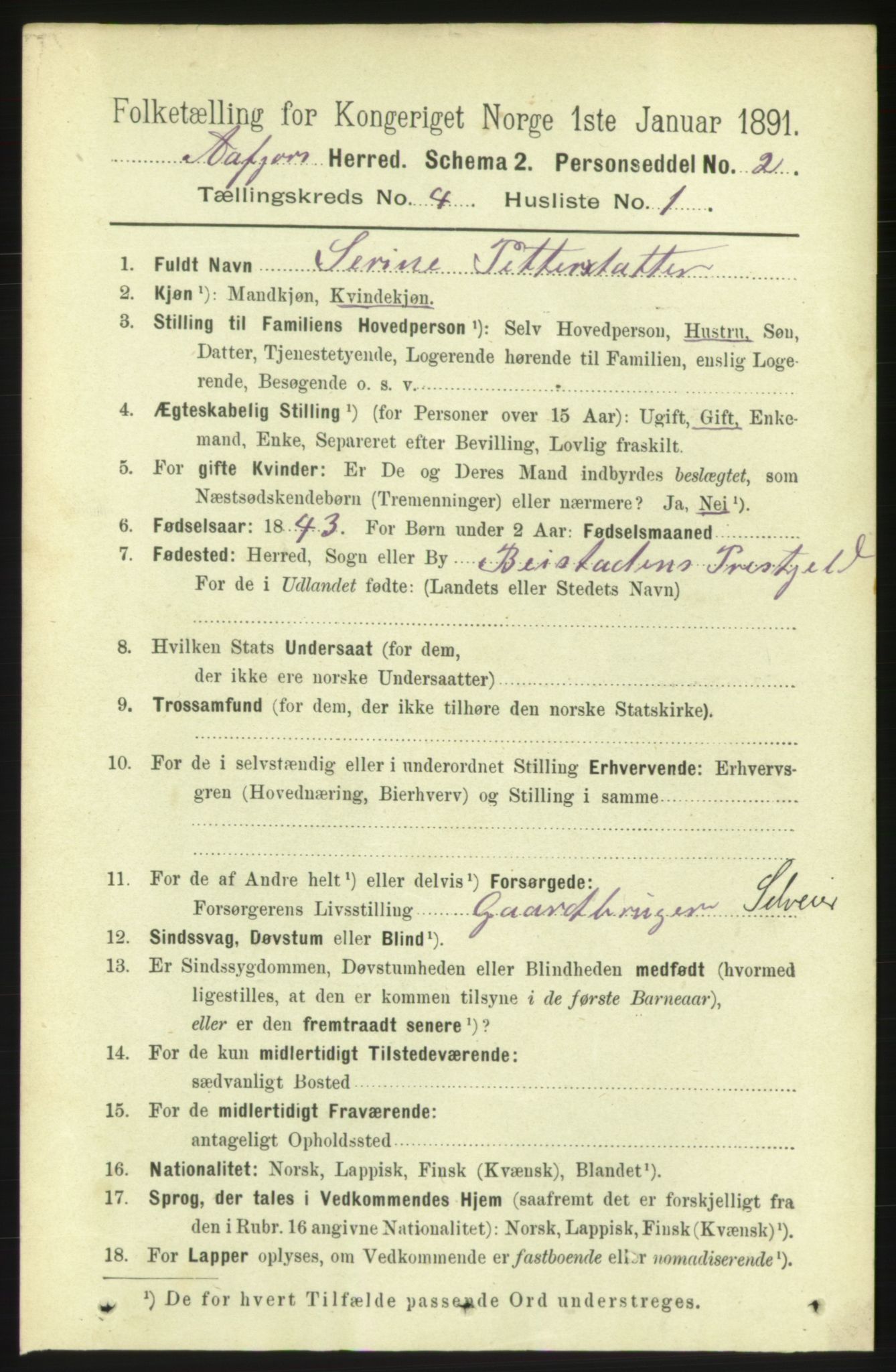 RA, 1891 census for 1630 Åfjord, 1891, p. 792