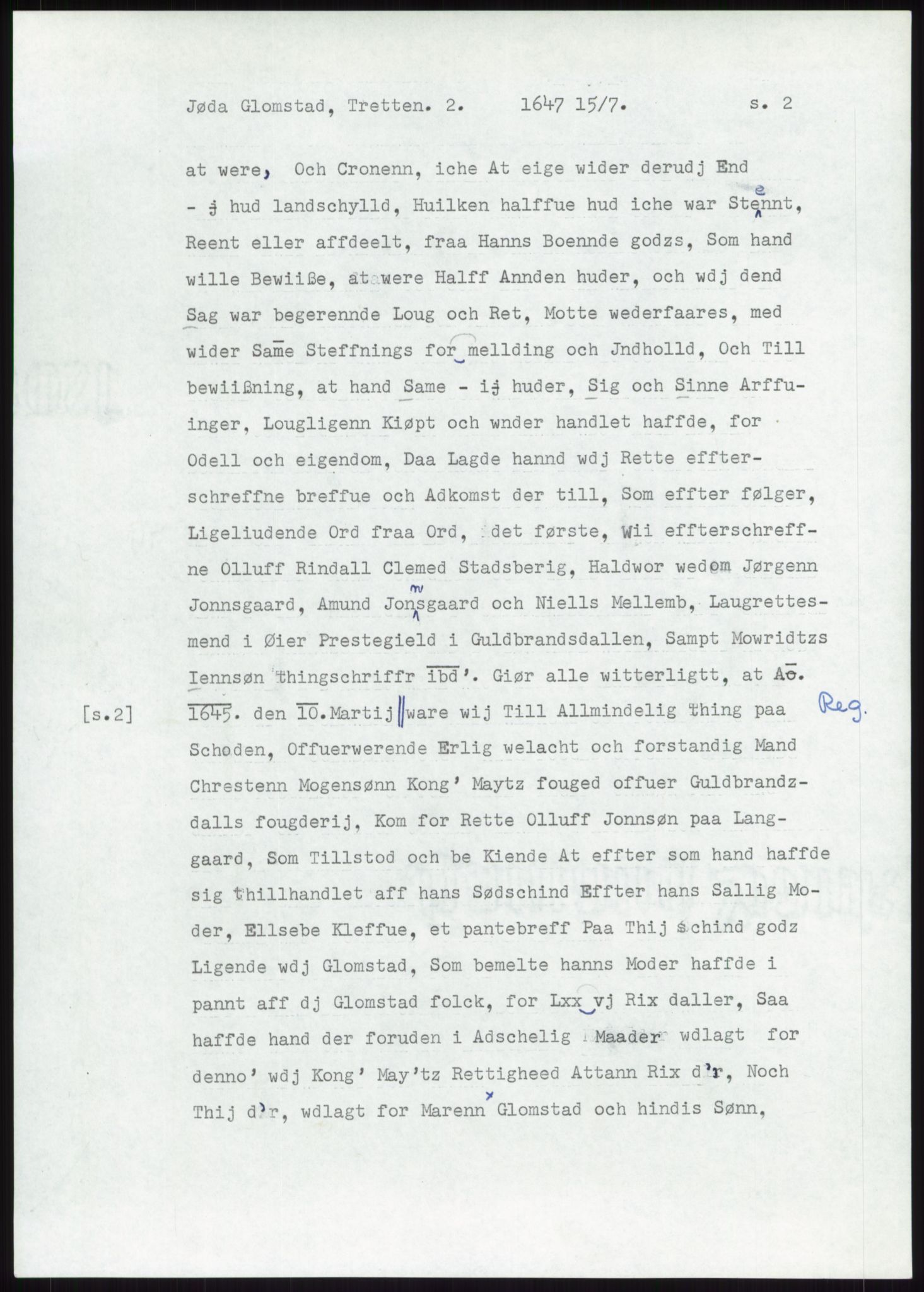 Samlinger til kildeutgivelse, Diplomavskriftsamlingen, AV/RA-EA-4053/H/Ha, p. 2267