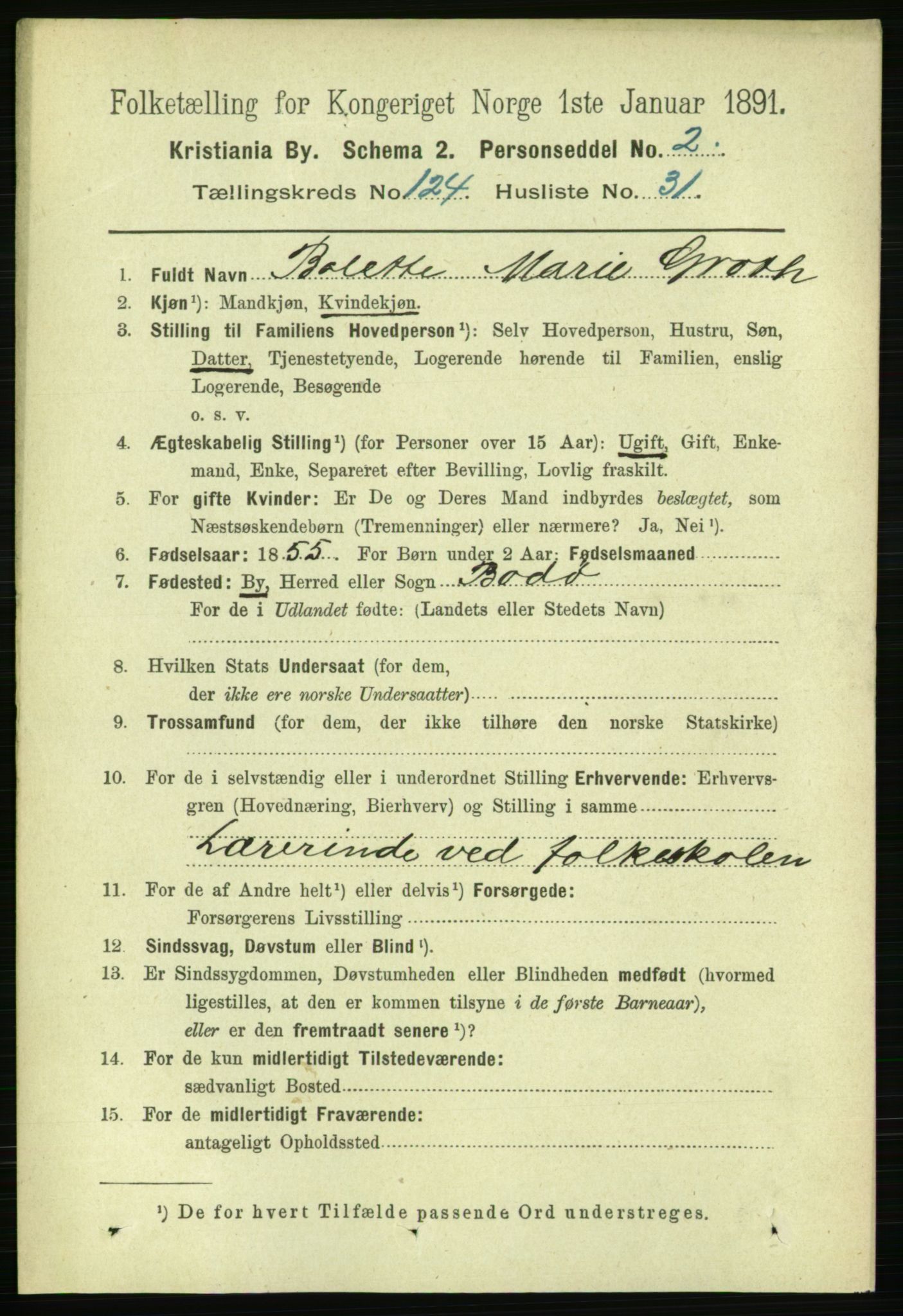 RA, 1891 census for 0301 Kristiania, 1891, p. 66078