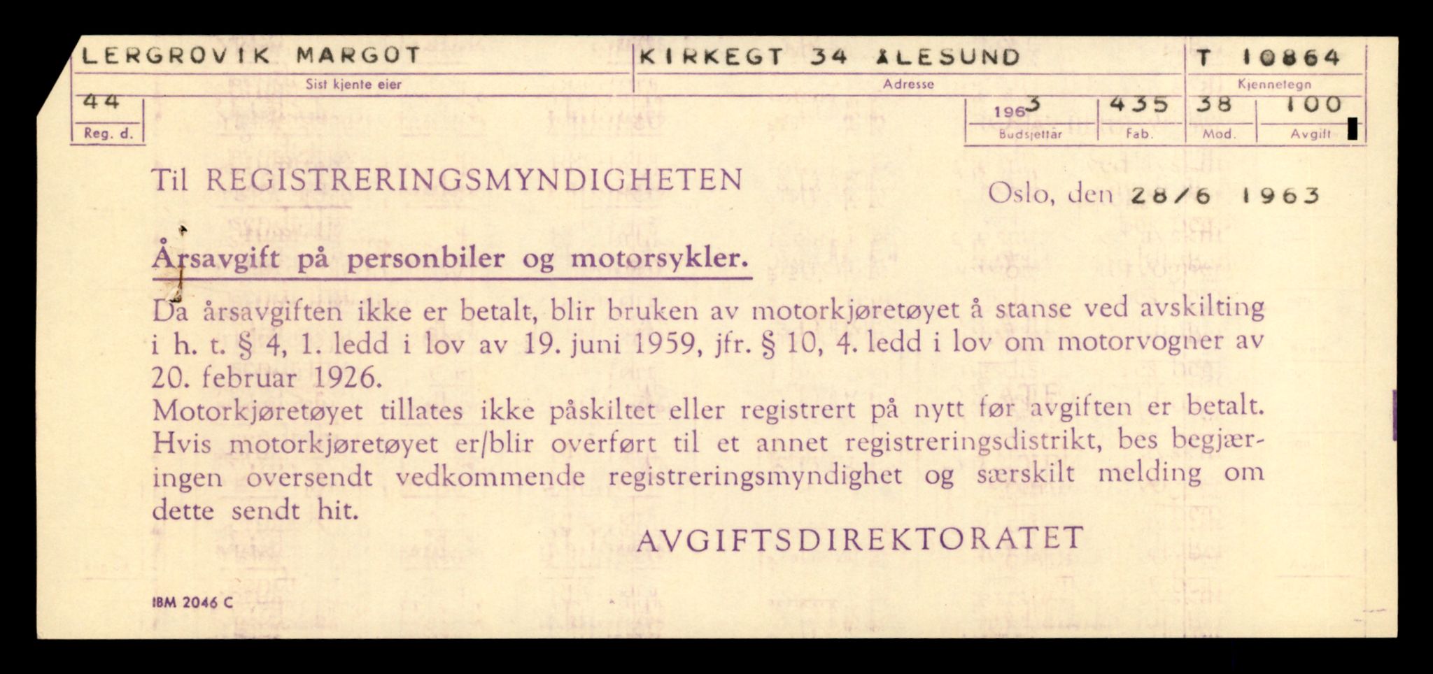 Møre og Romsdal vegkontor - Ålesund trafikkstasjon, SAT/A-4099/F/Fe/L0024: Registreringskort for kjøretøy T 10810 - T 10930, 1927-1998, p. 1471