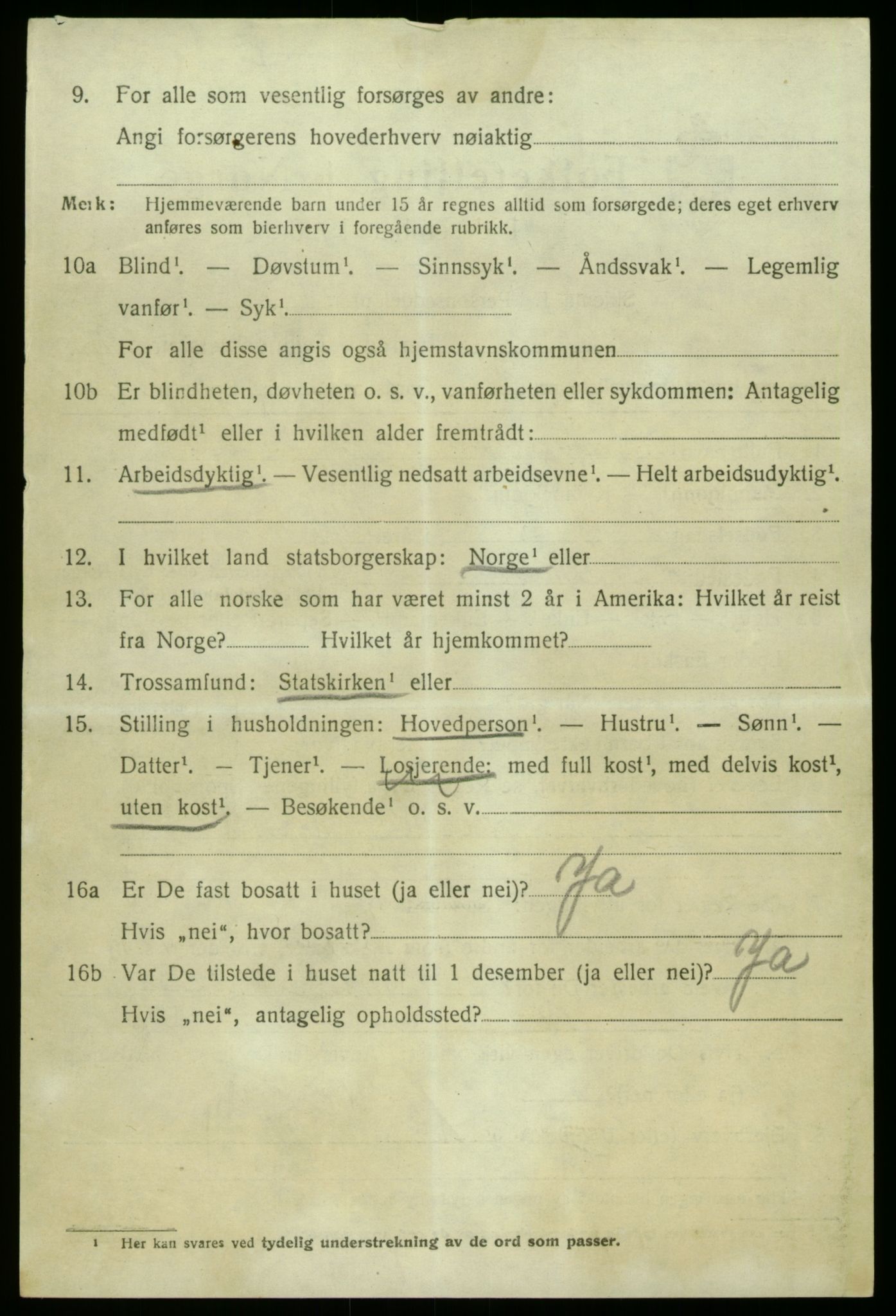 SAB, 1920 census for Bruvik, 1920, p. 4881