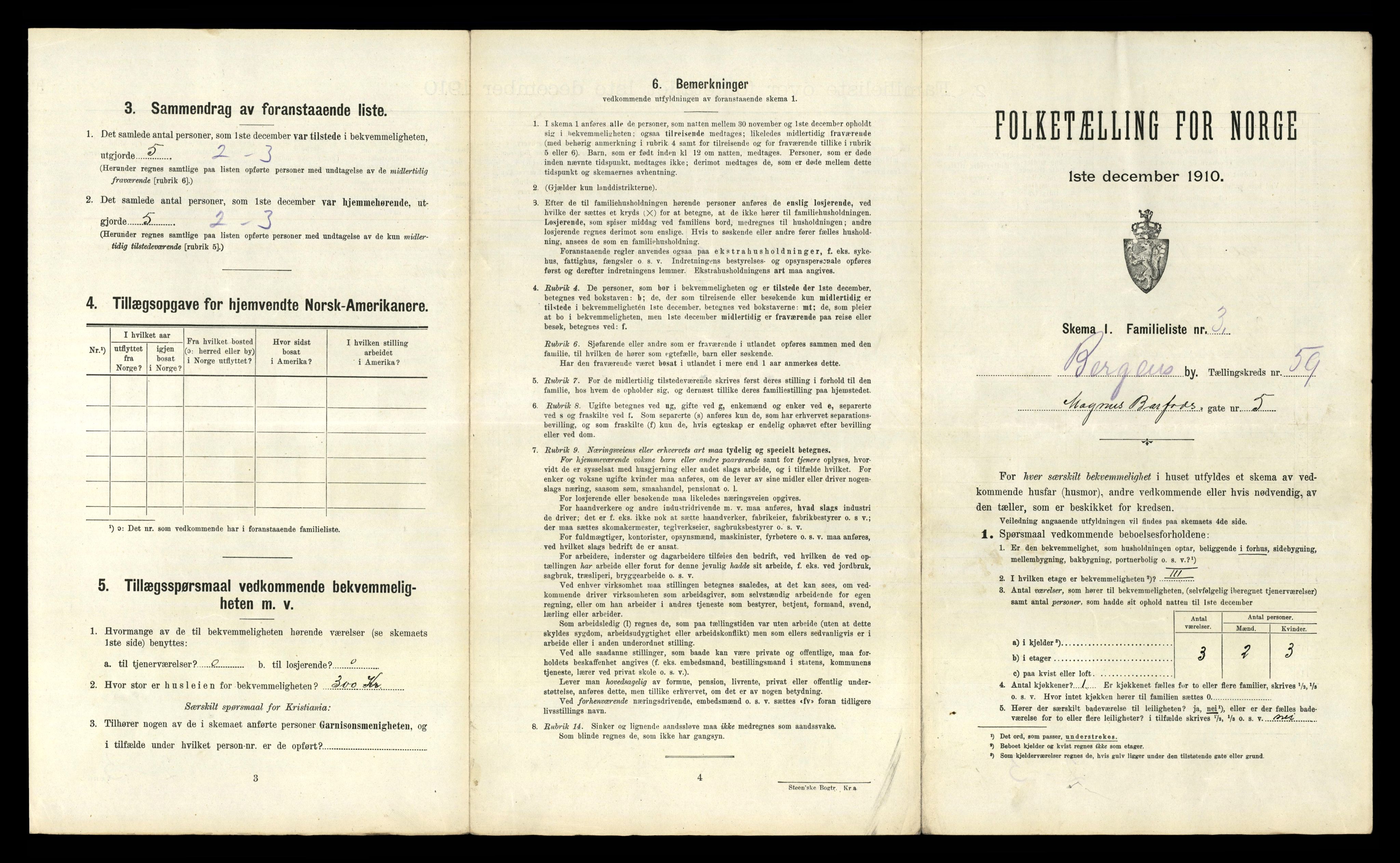 RA, 1910 census for Bergen, 1910, p. 20351