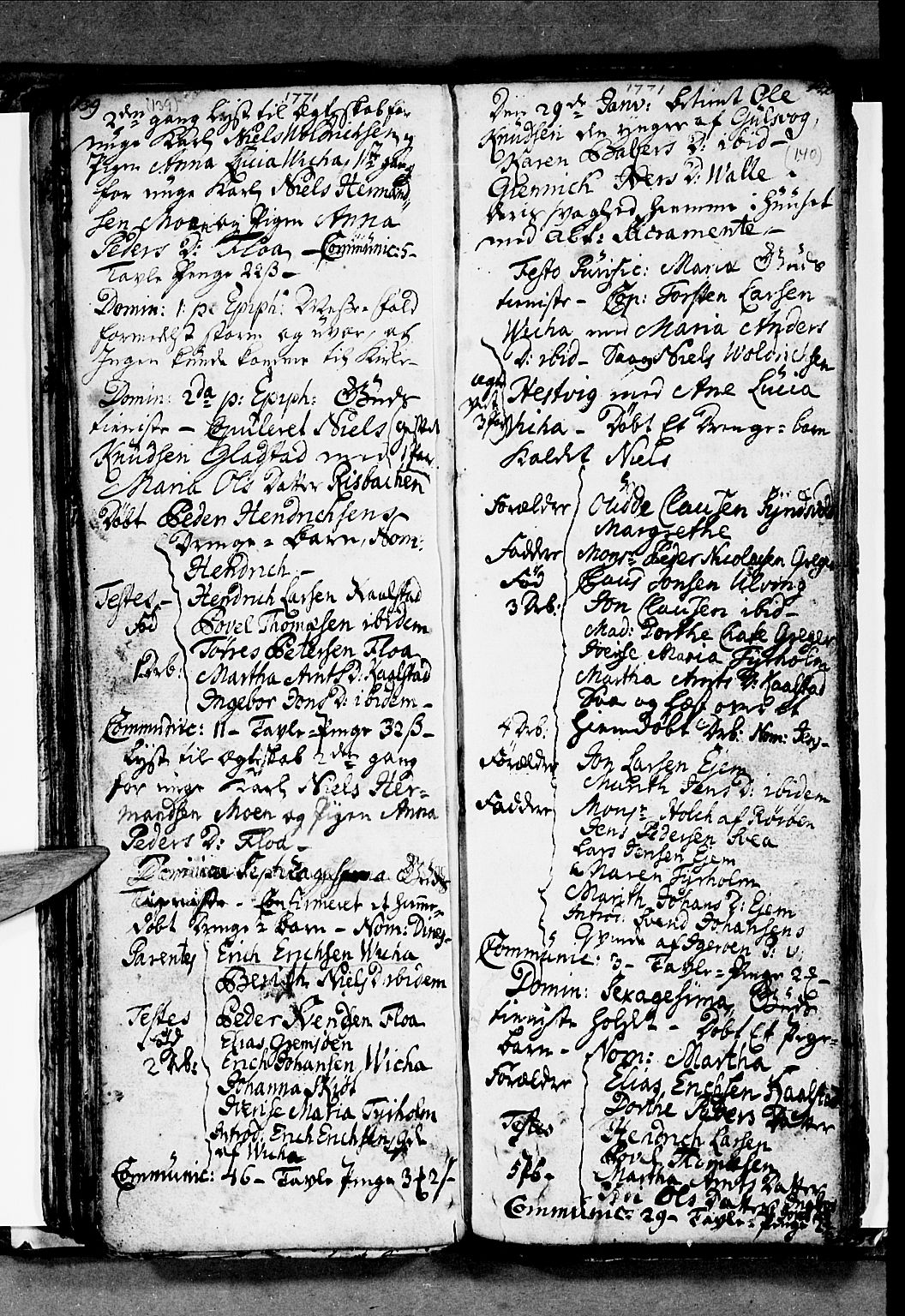Ministerialprotokoller, klokkerbøker og fødselsregistre - Nordland, SAT/A-1459/816/L0237: Parish register (official) no. 816A03, 1757-1776, p. 139-140