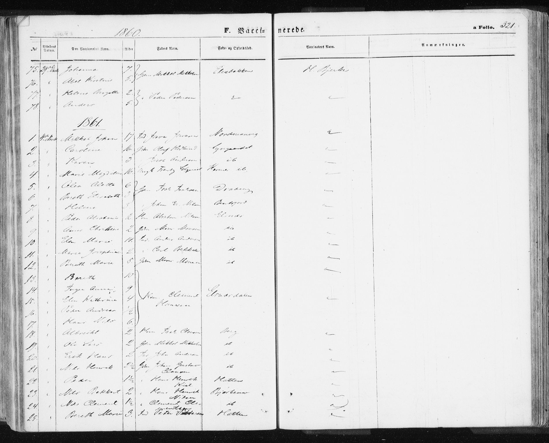 Lyngen sokneprestembete, SATØ/S-1289/H/He/Hea/L0005kirke: Parish register (official) no. 5, 1859-1869, p. 321