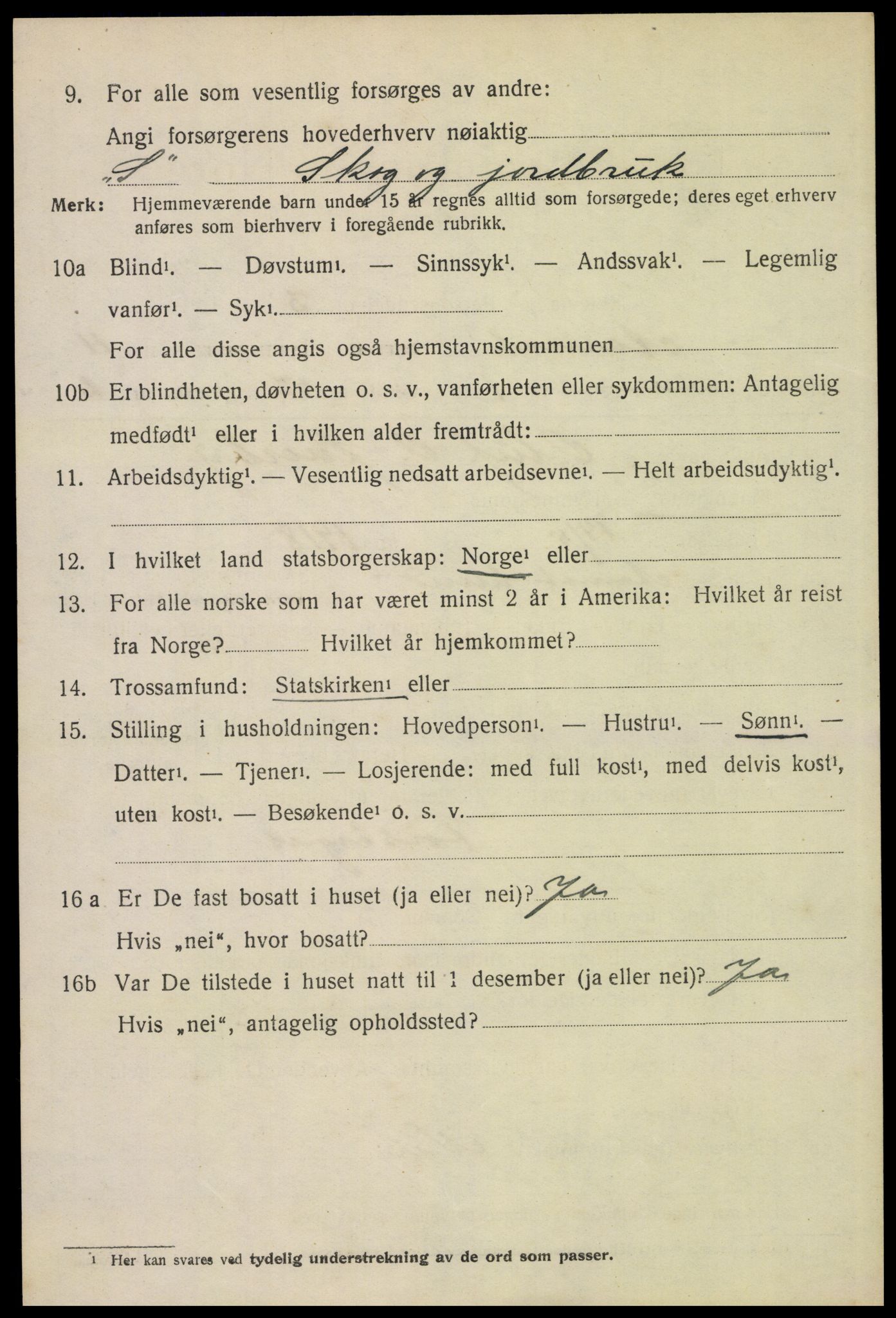 SAH, 1920 census for Åmot, 1920, p. 9416
