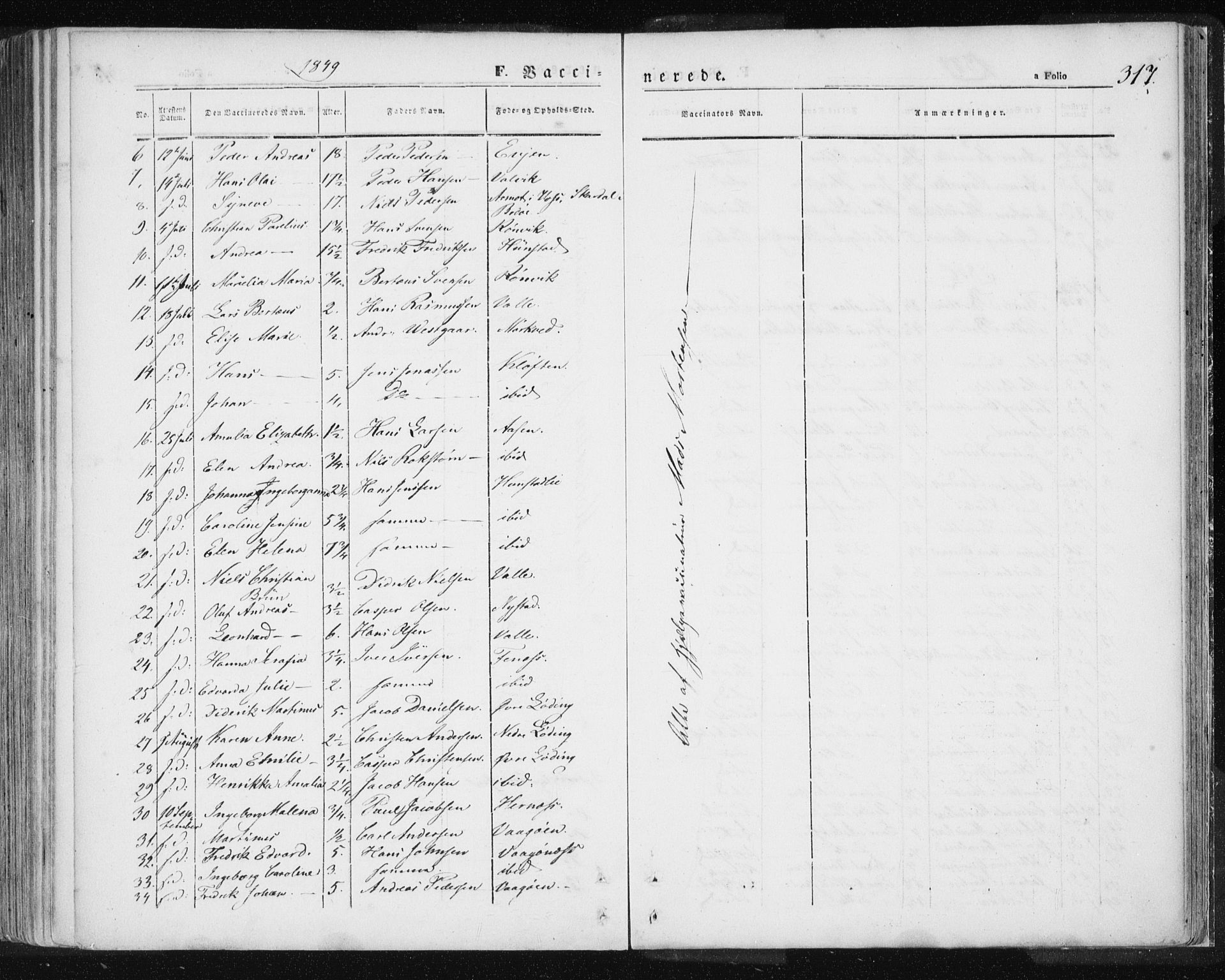 Ministerialprotokoller, klokkerbøker og fødselsregistre - Nordland, SAT/A-1459/801/L0007: Parish register (official) no. 801A07, 1845-1863, p. 317