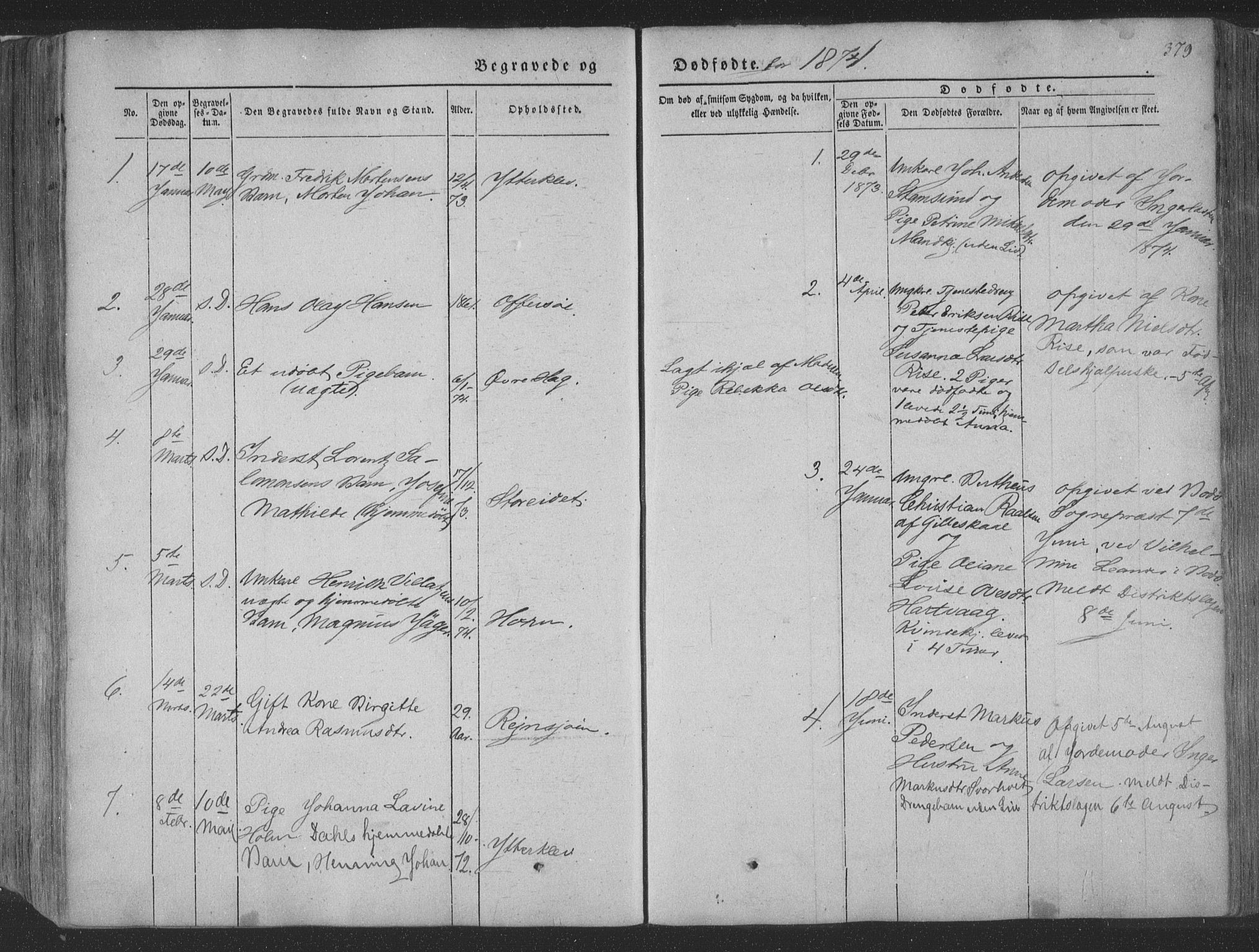 Ministerialprotokoller, klokkerbøker og fødselsregistre - Nordland, AV/SAT-A-1459/881/L1165: Parish register (copy) no. 881C02, 1854-1876, p. 379