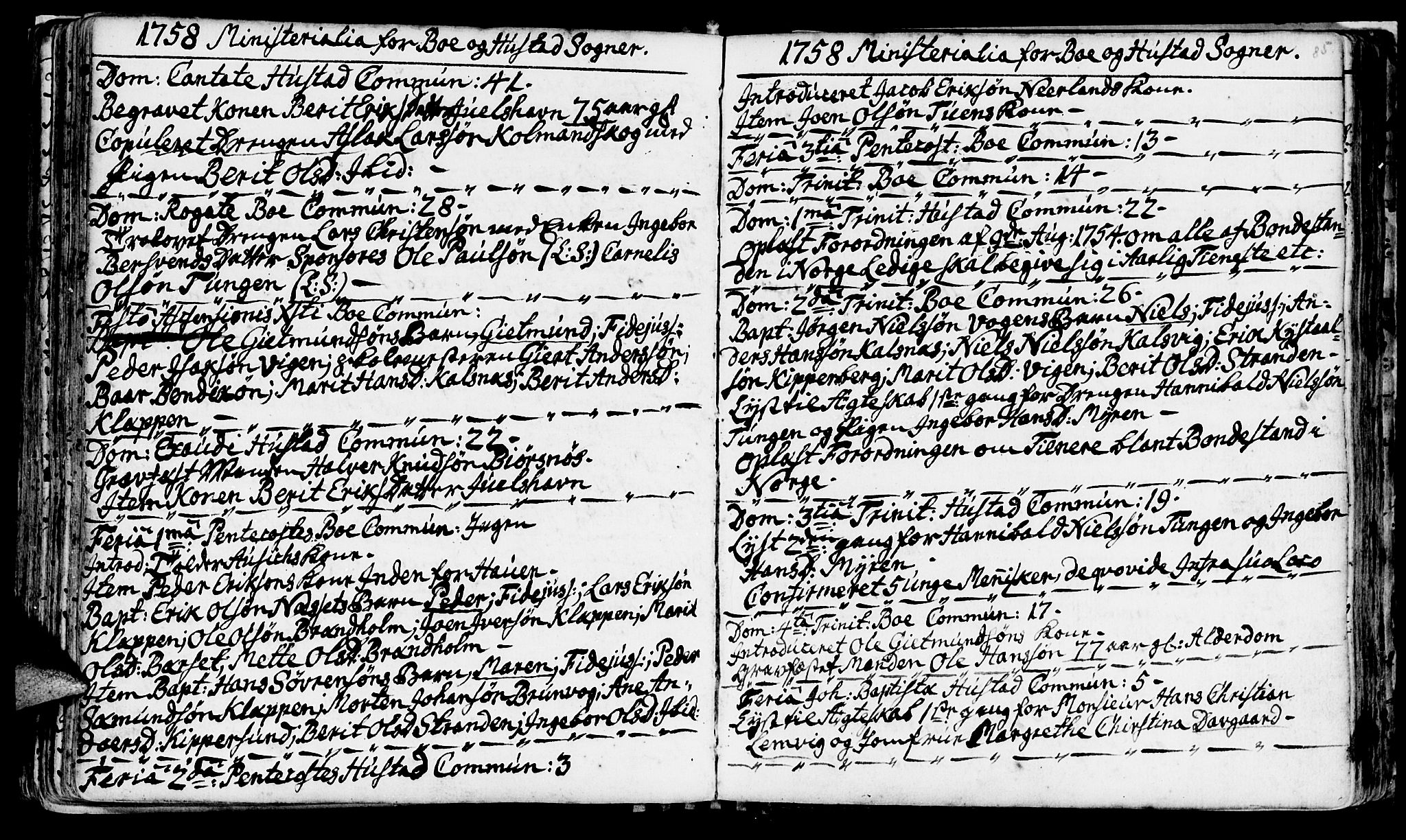Ministerialprotokoller, klokkerbøker og fødselsregistre - Møre og Romsdal, SAT/A-1454/566/L0760: Parish register (official) no. 566A01, 1739-1766, p. 85