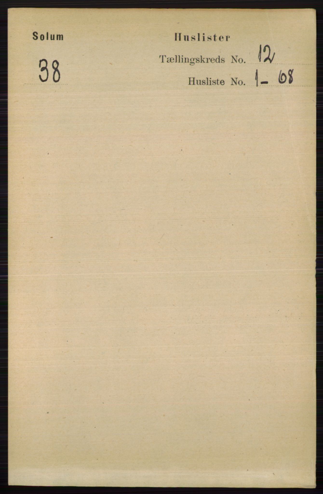 RA, 1891 census for 0818 Solum, 1891, p. 5542
