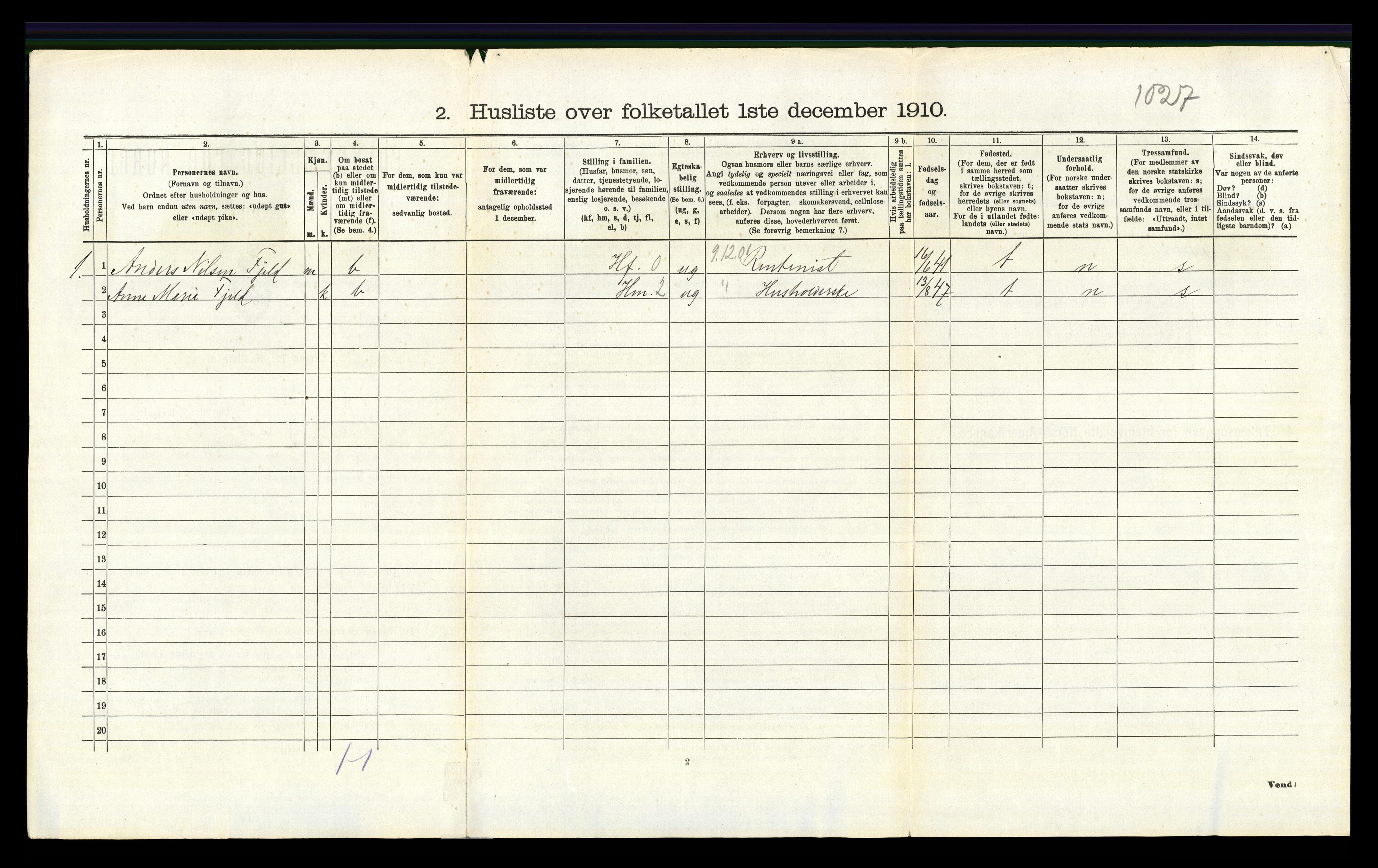 RA, 1910 census for Hole, 1910, p. 335